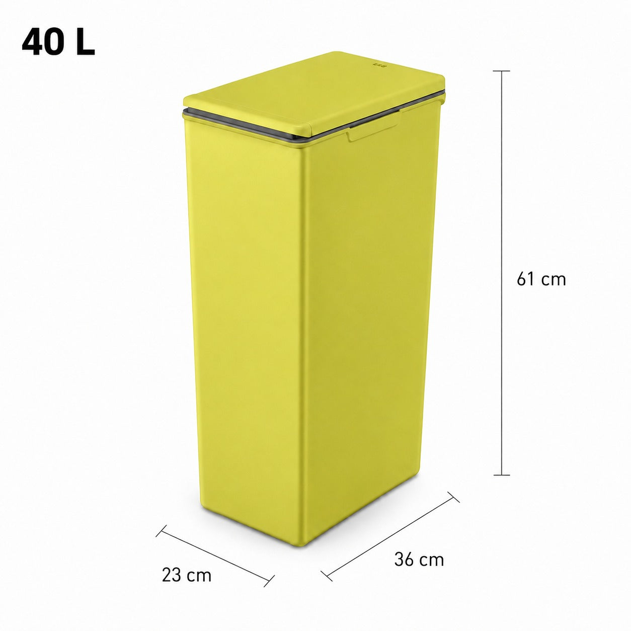EKO - Bote de Basura EKO Morandi con Apertura Táctil 40L Verde Lima