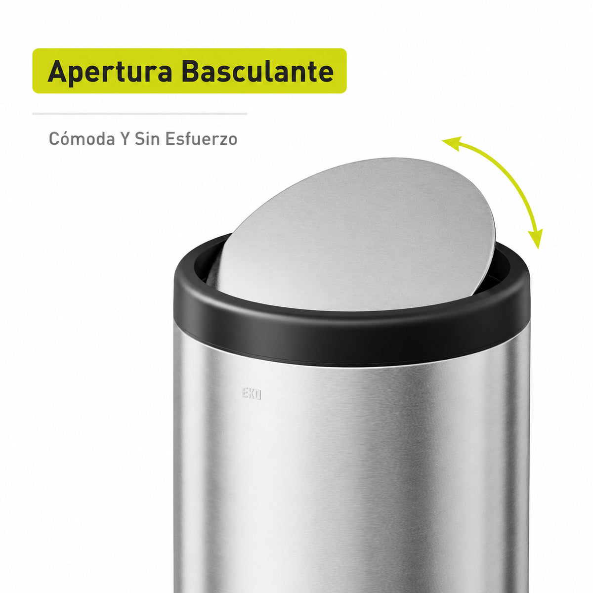 EKO - Villa - Bote de Basura Comercial con Tapa Basculante 30 L