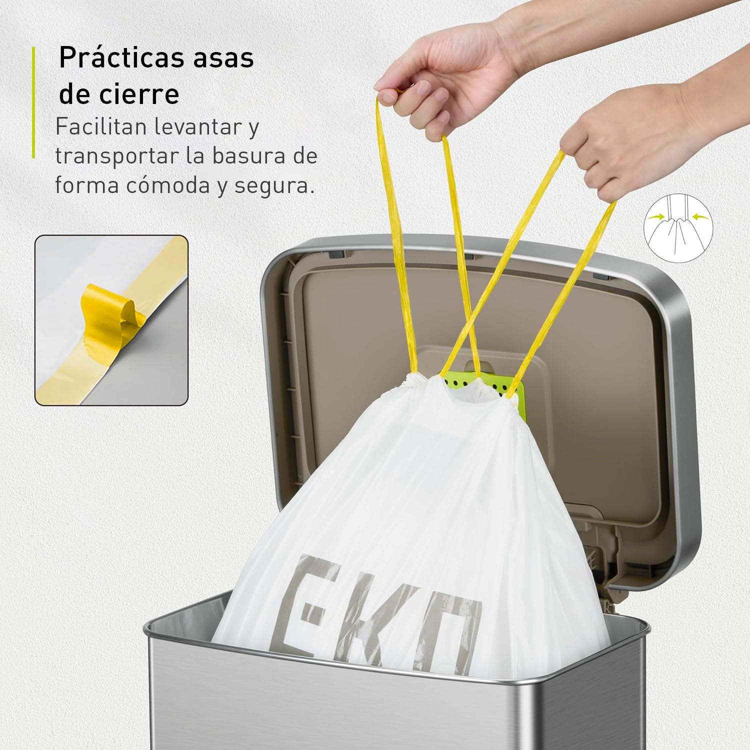 Bolsas Bote De Basura 50-90 Litros Tamaño G. 110 Bolsas EKO