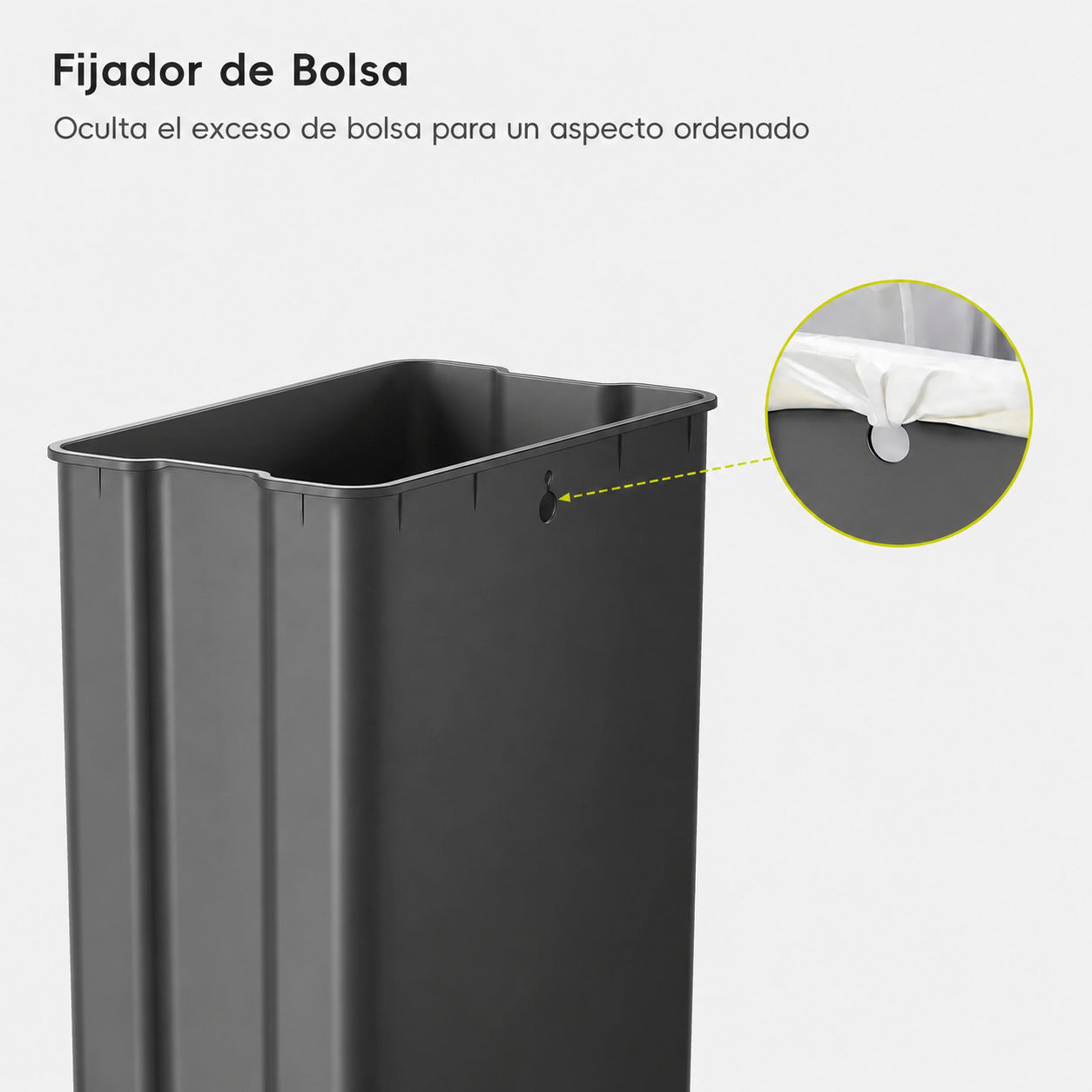 EKO - X-Wing - Cubo Pedal 50 L Acero Inoxidable Cocina