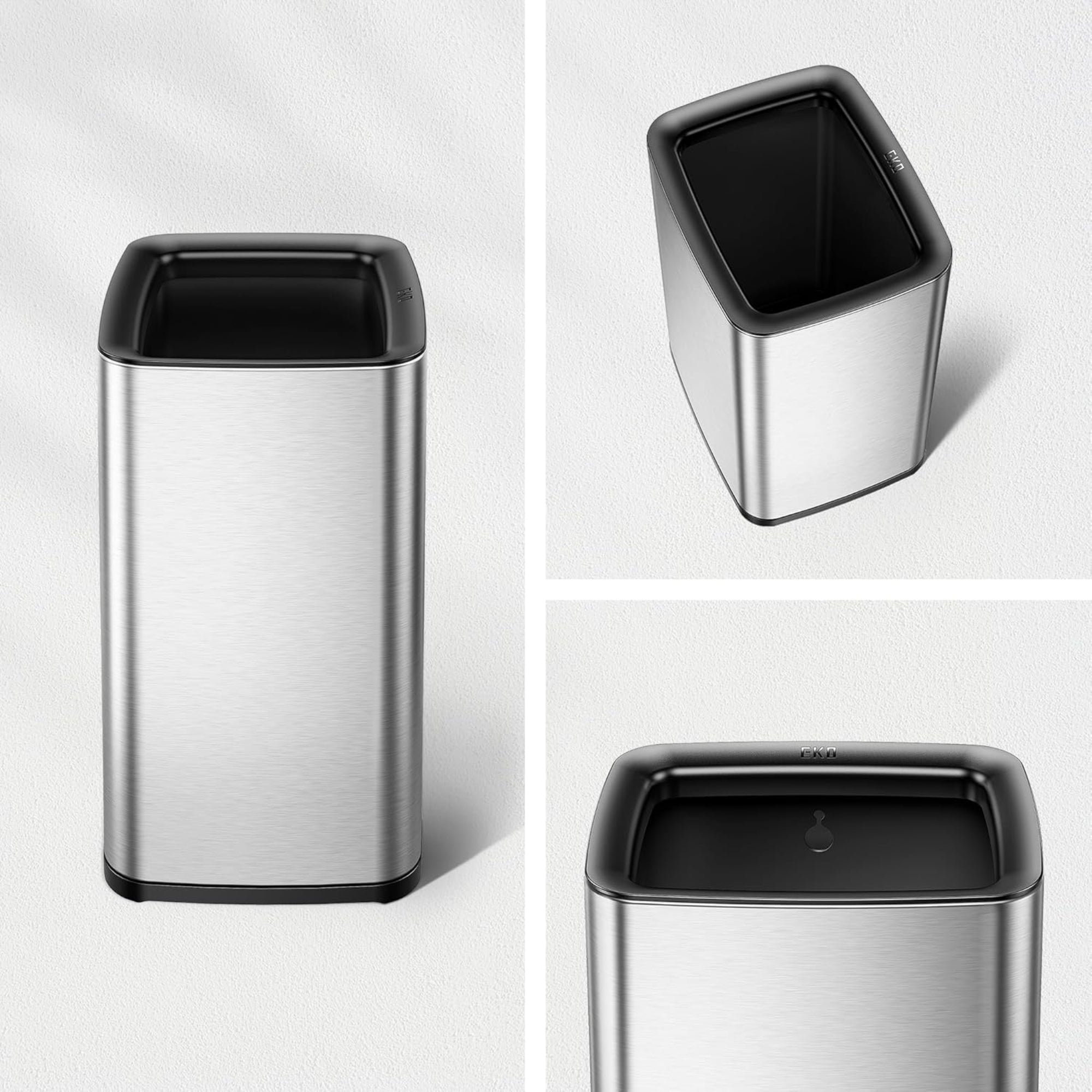 Bote de Basura para Oficina Laguna 10L Metal Tapa Abierta.