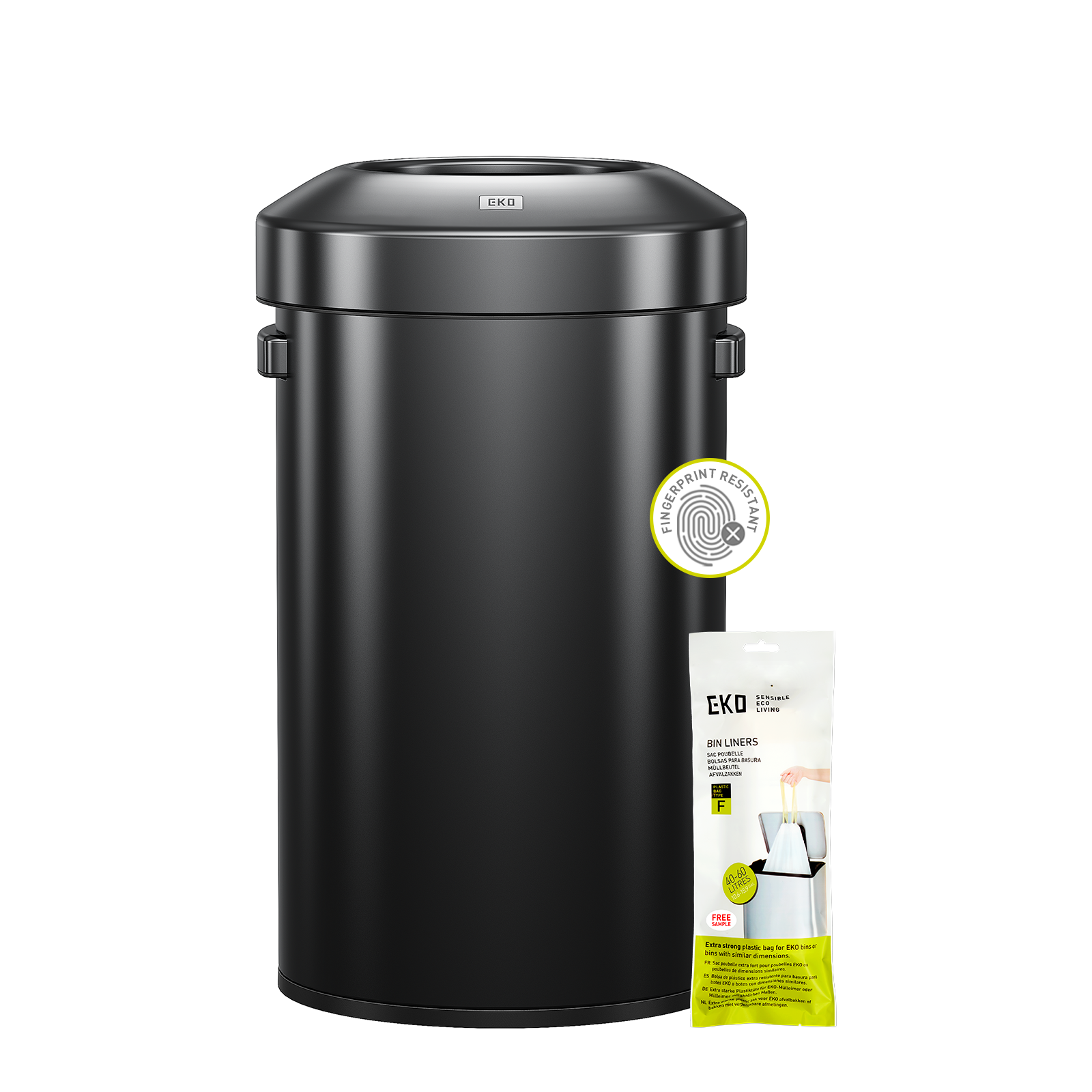 Bote de Basura Commercial 60L EKO Urban Negro