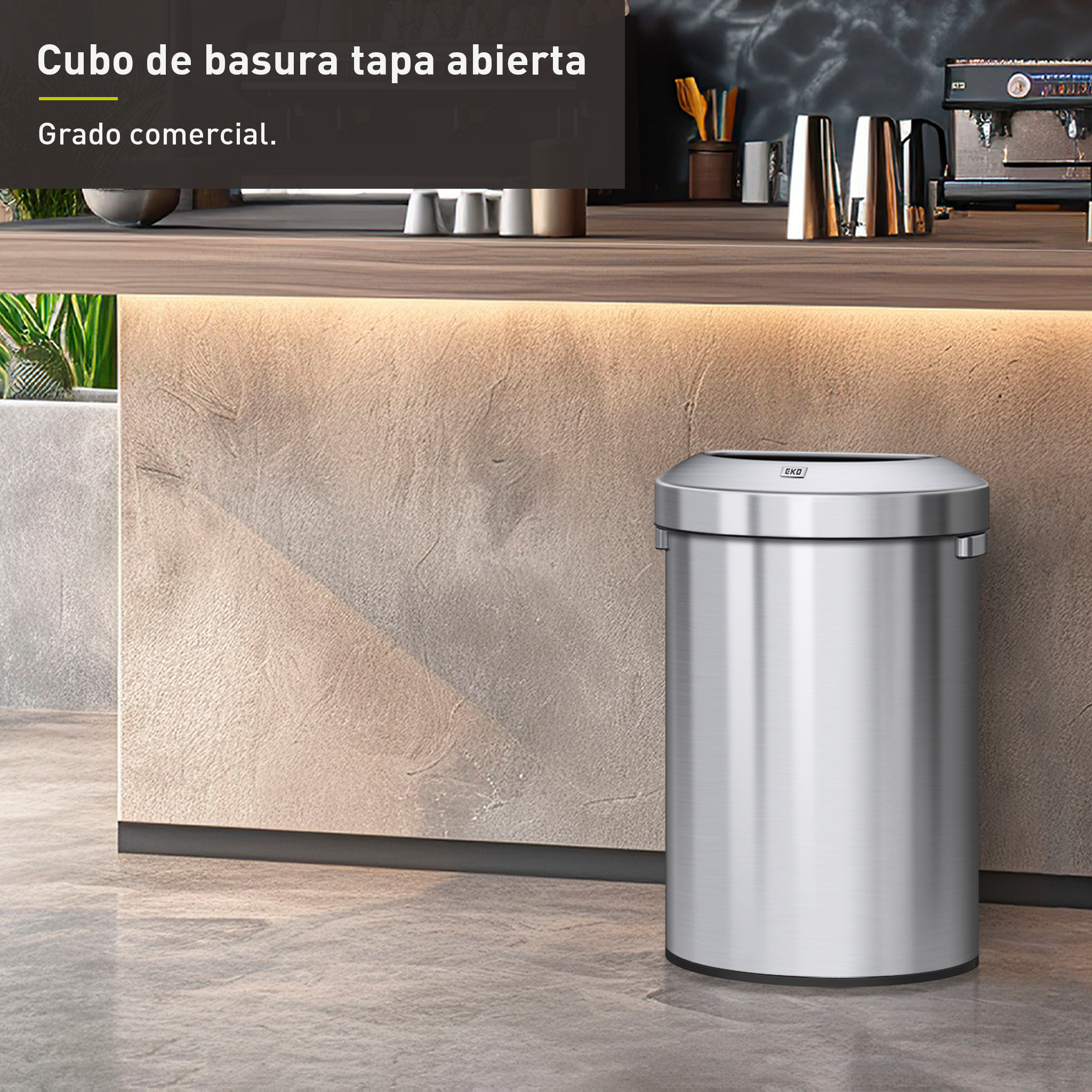 Bote de Basura Commercial 60L EKO Semiredondo Urban
