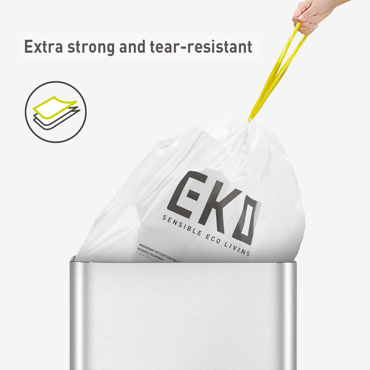 Bolsas Bote De Basura 50-90 Litros Tamaño G. 60 Bolsas EKO