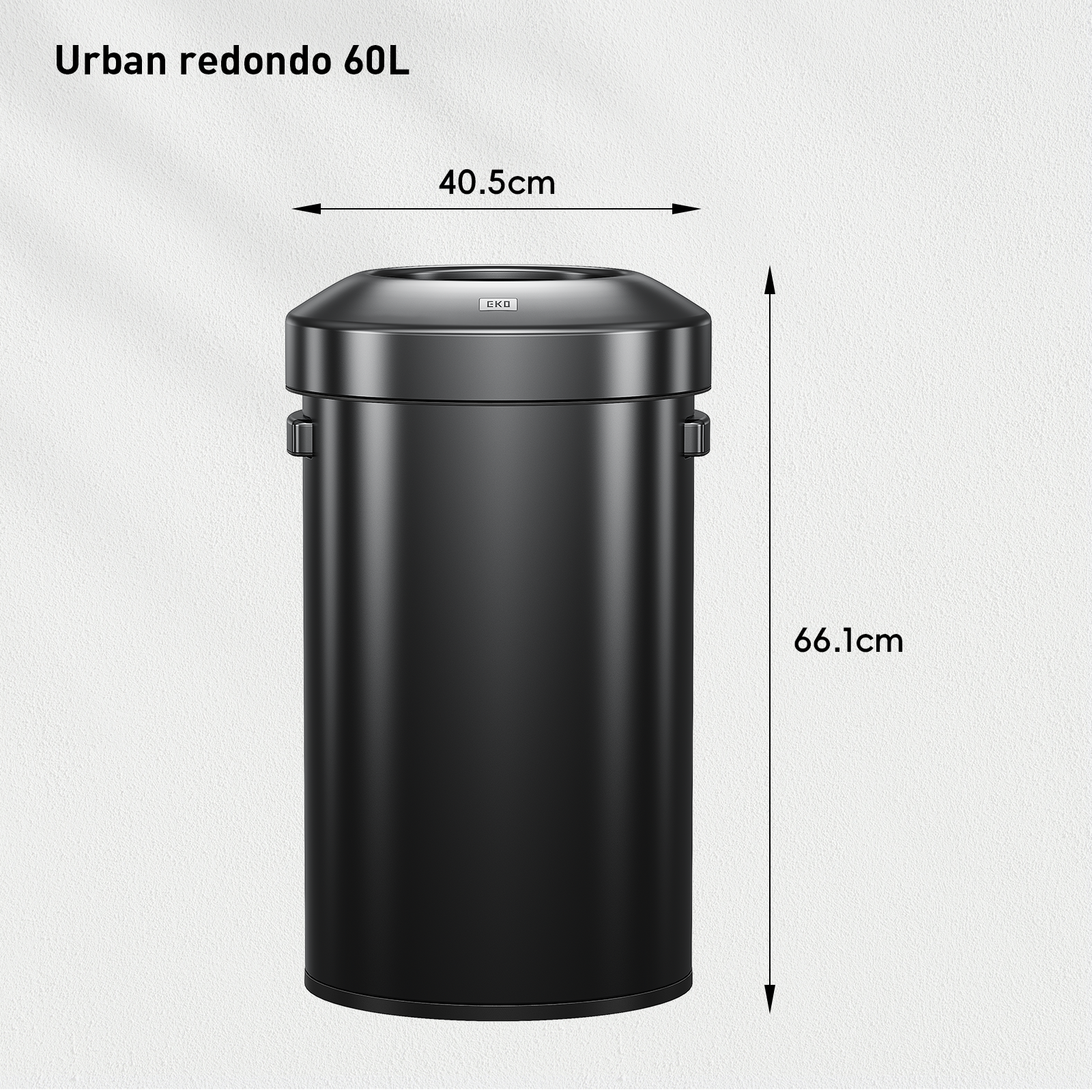 Bote de Basura Commercial 60L EKO Urban Negro
