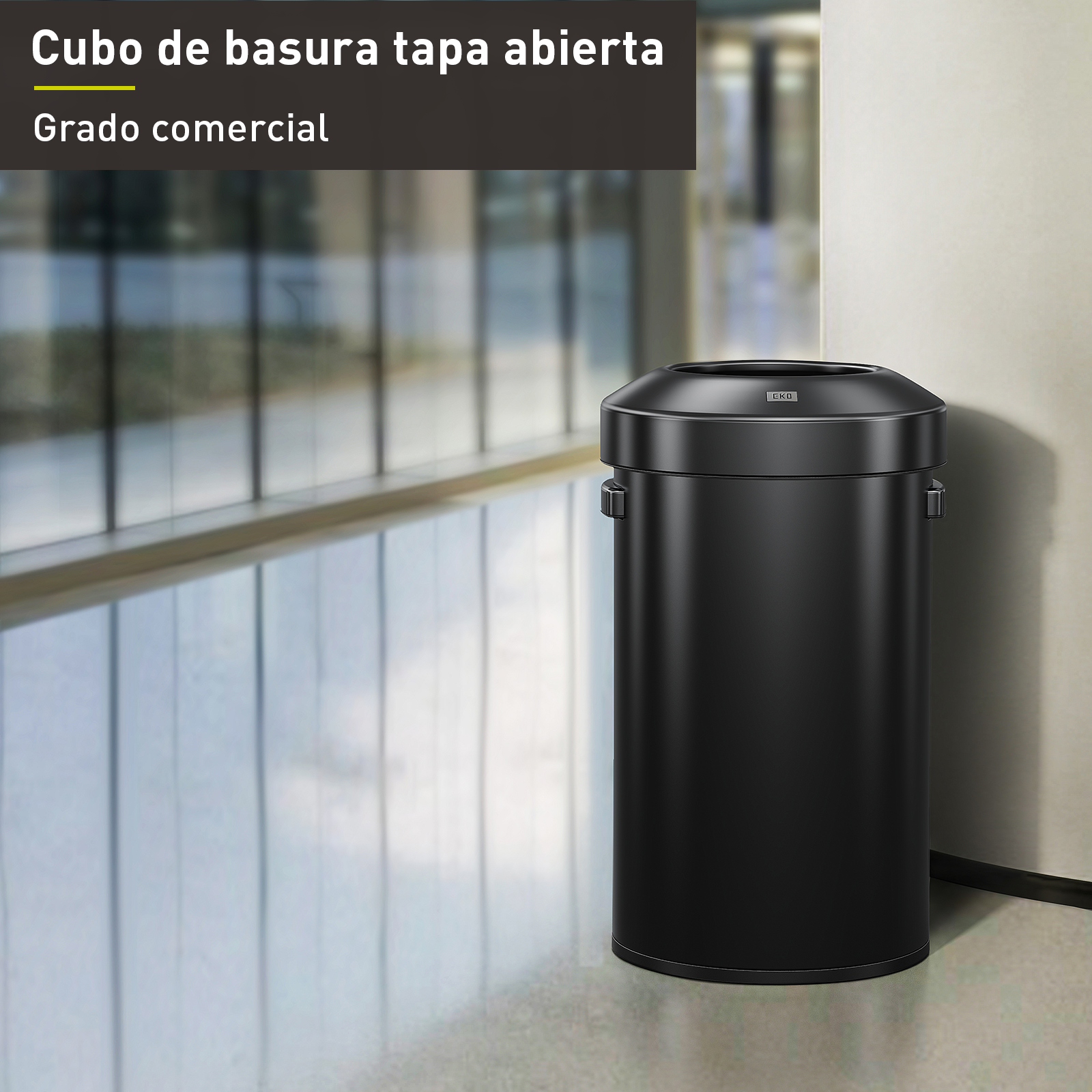 Bote de Basura Commercial 60L EKO Urban Negro