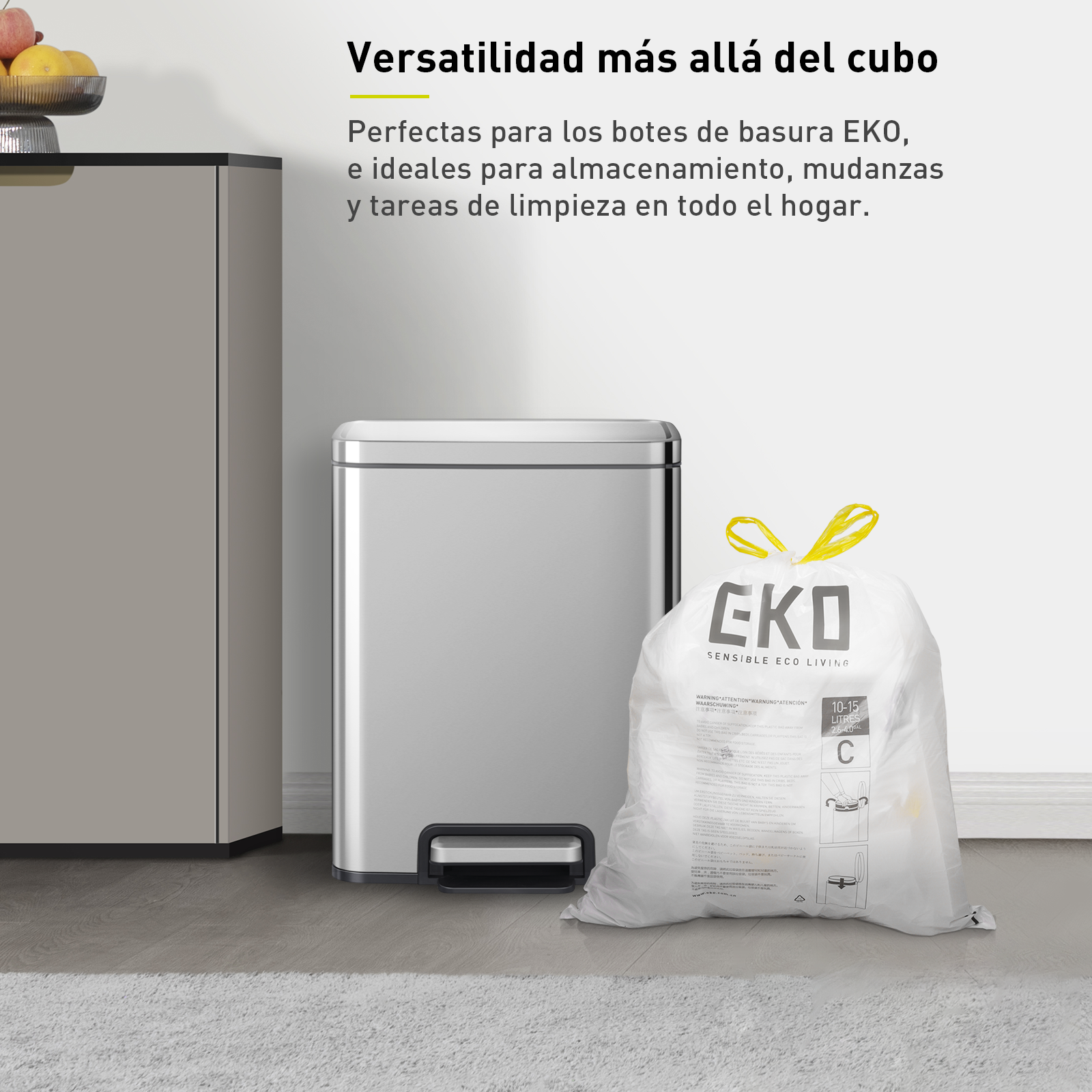 Bolsas Bote De Basura 10-15 Litros Tamaño C. 80 Bolsas EKO