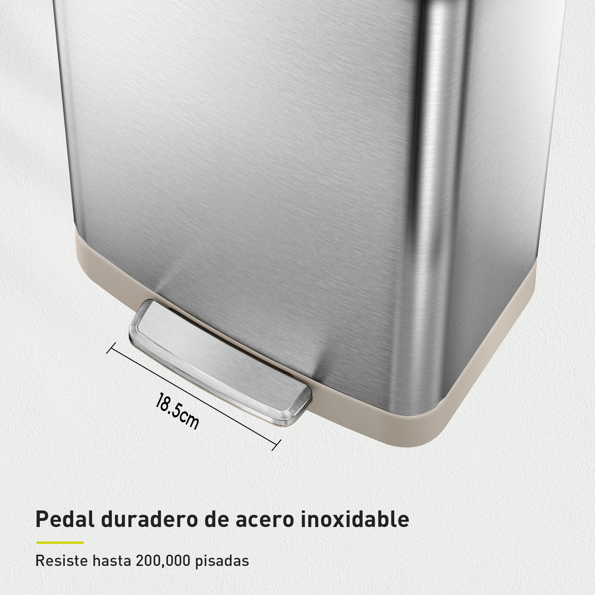 Bote de Basura con pedal Deluxe 50L EKO Hudson