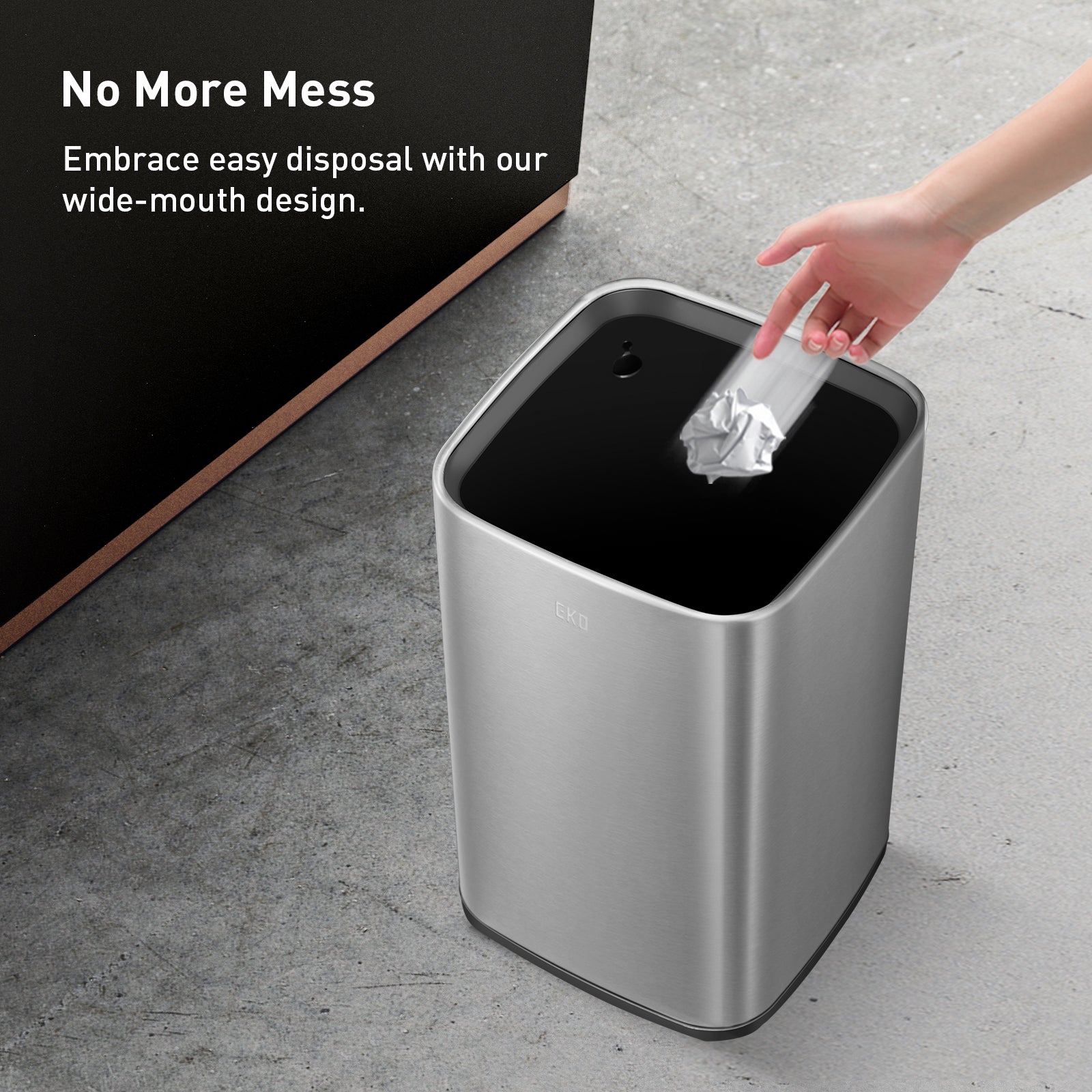 Bote de Basura para Oficina Laguna 10L Metal Tapa Abierta.