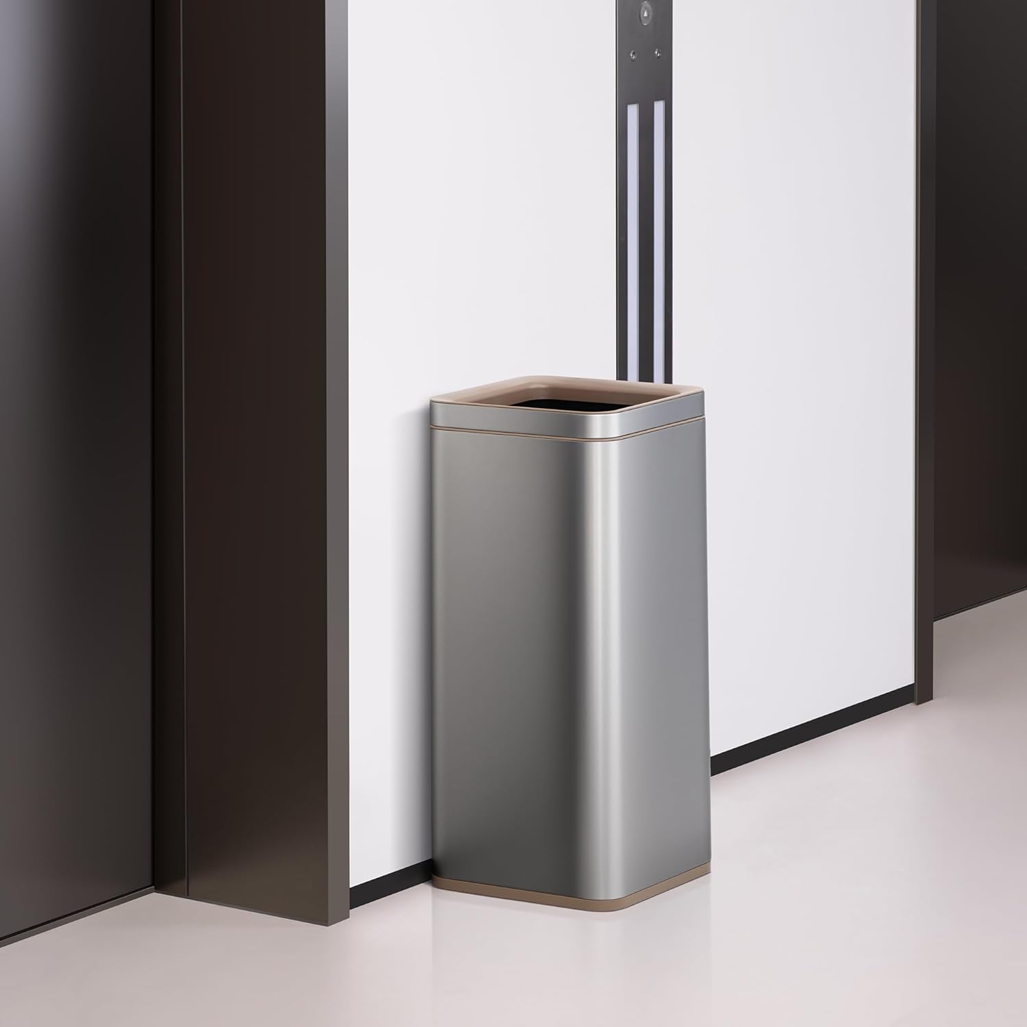 Bote de Basura para Oficina Laguna 40L Metal Tapa Abierta.