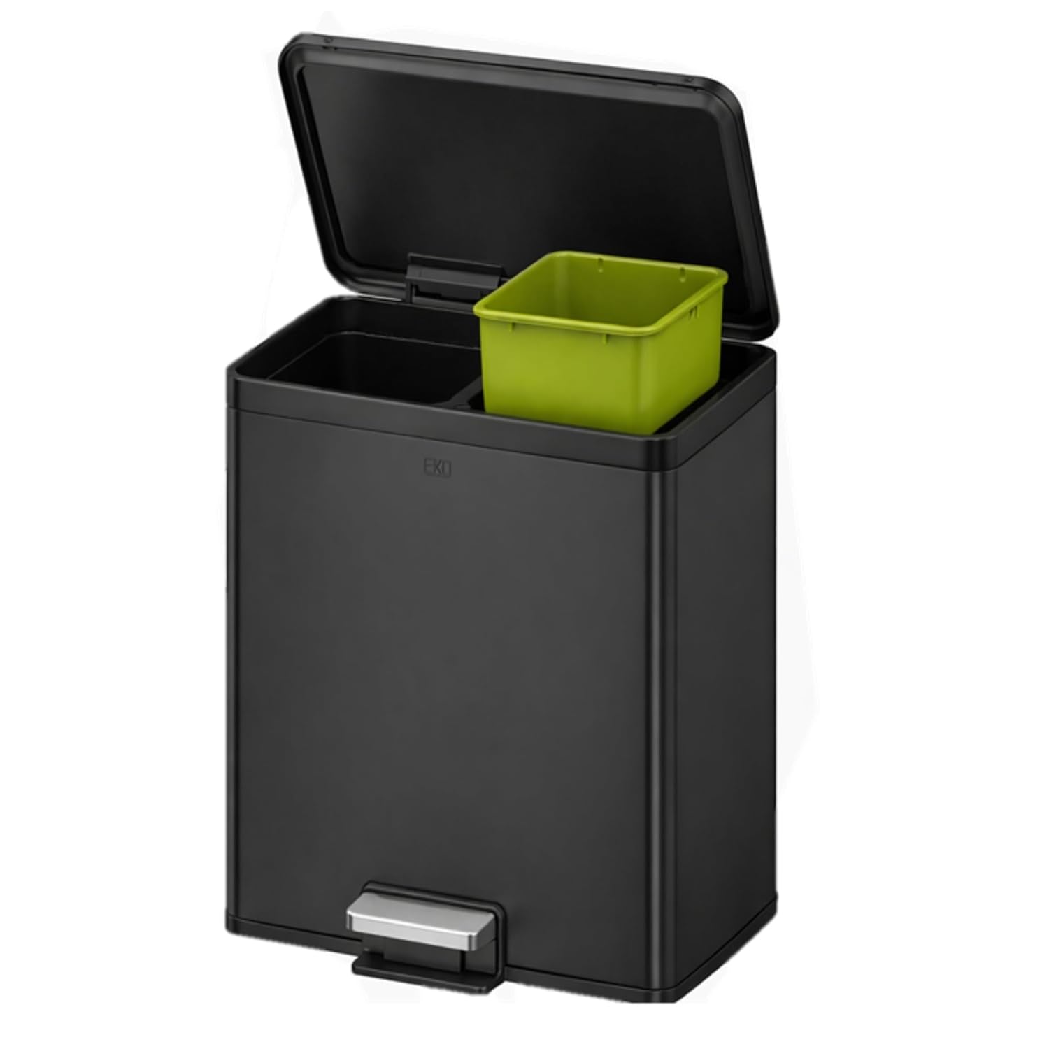 Bote de Basura 20L+20L Essential Negro Recycler 2 en 1