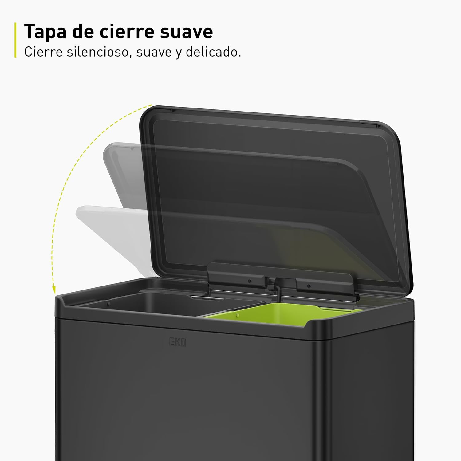 Bote de Basura 20L+20L Essential Negro Recycler 2 en 1