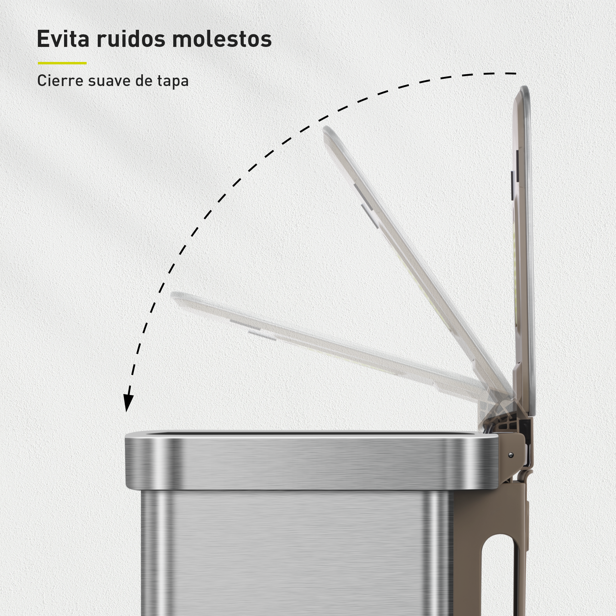 Bote de Basura con pedal Deluxe 50L EKO Hudson