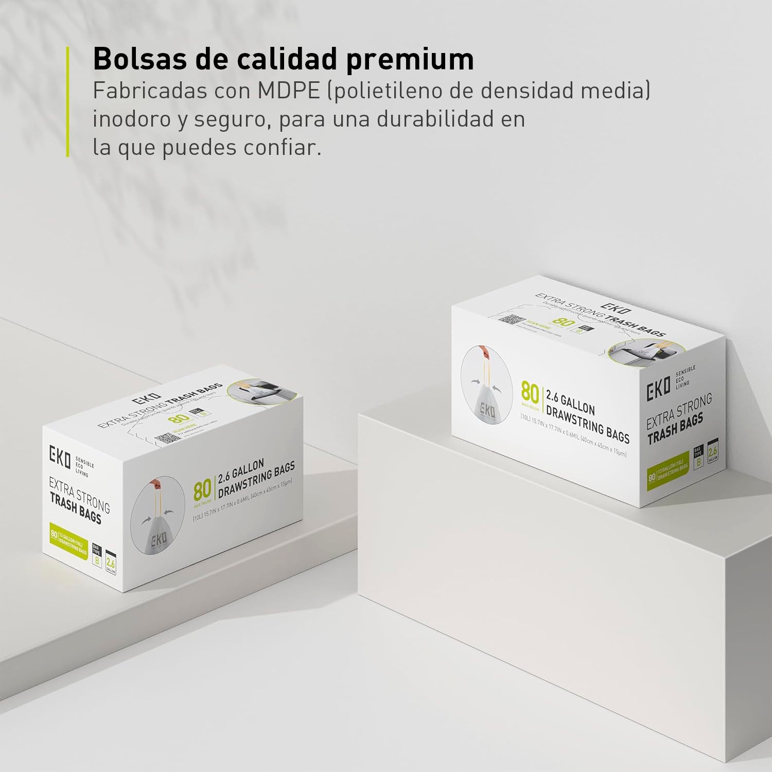 Bolsas Bote De Basura 7 -10 Litros Tamaño B. 80 Bolsas EKO