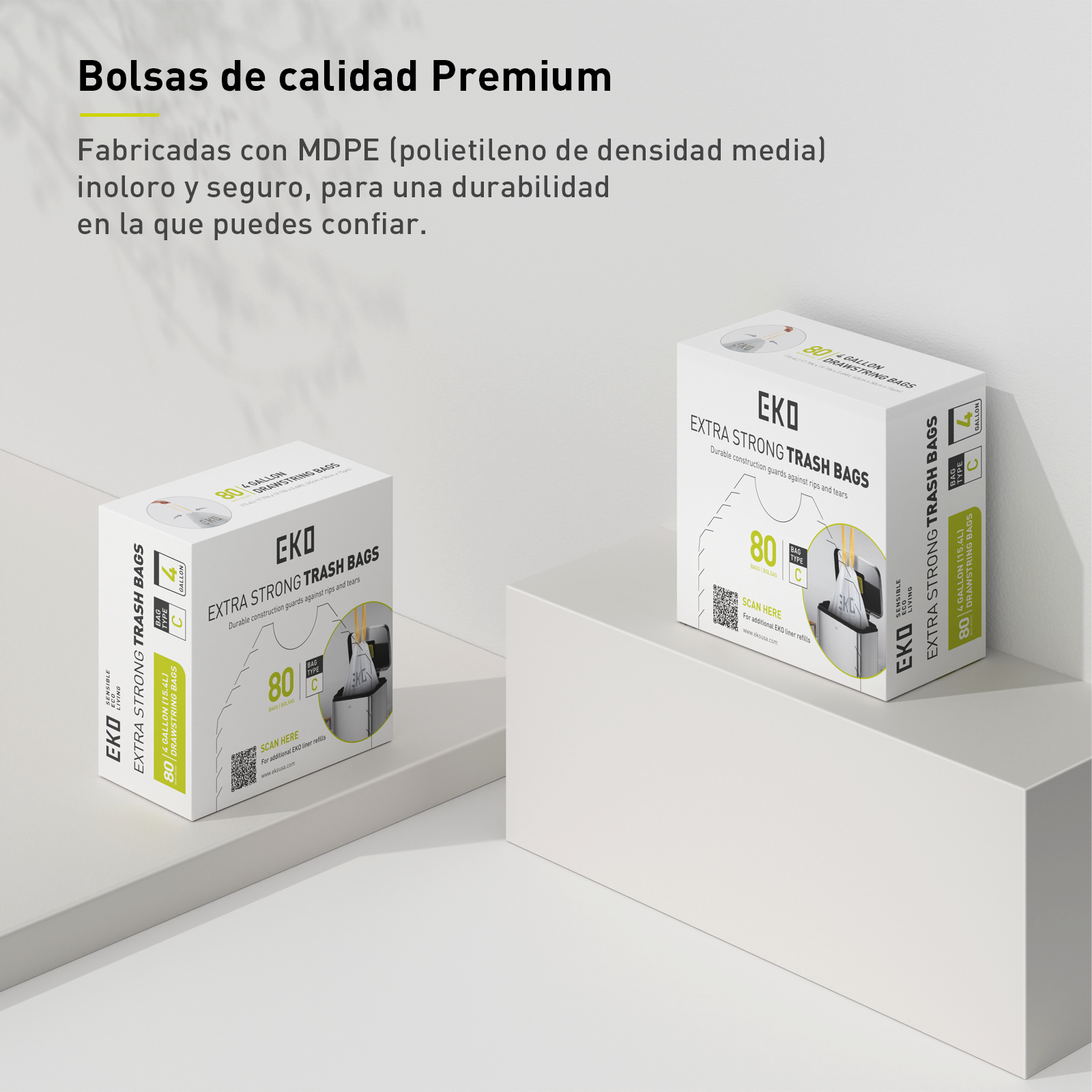 Bolsas Bote De Basura 10-15 Litros Tamaño C. 80 Bolsas EKO