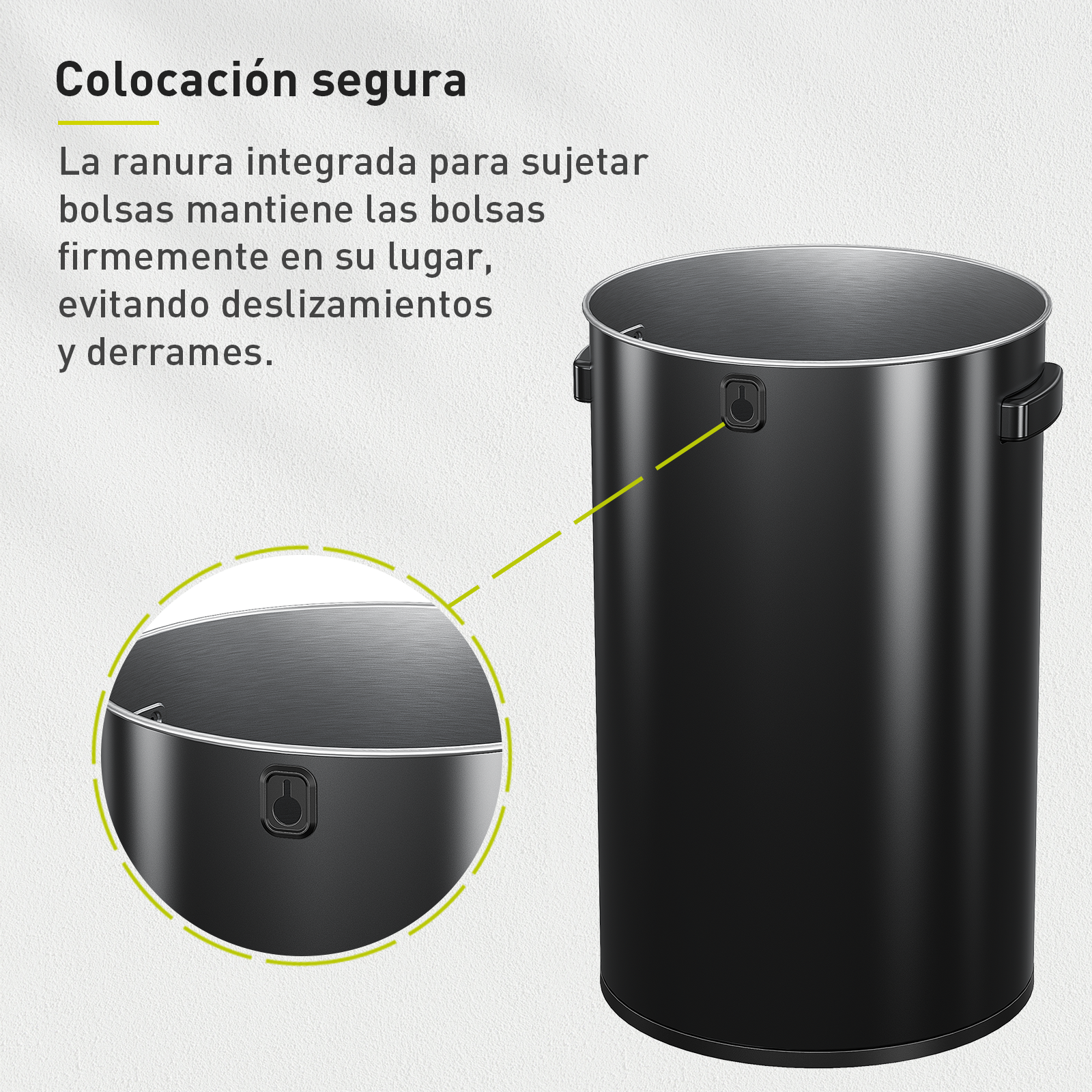 Bote de Basura Commercial 60L EKO Urban Negro