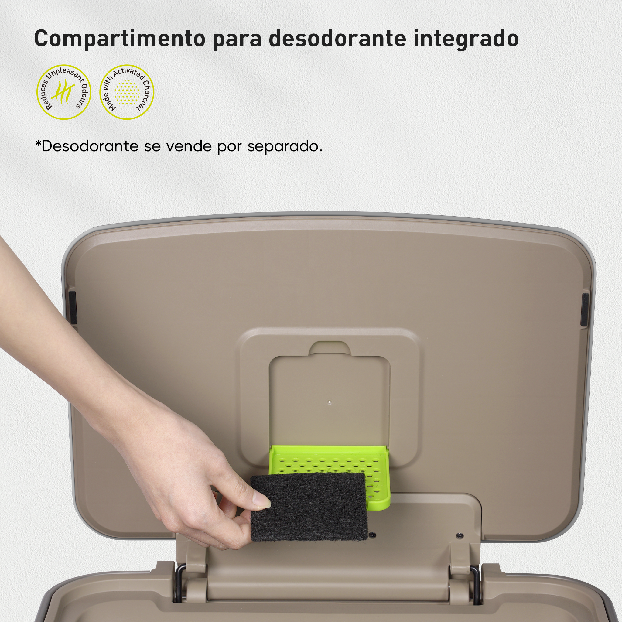 Bote de Basura con pedal Deluxe 50L EKO Hudson