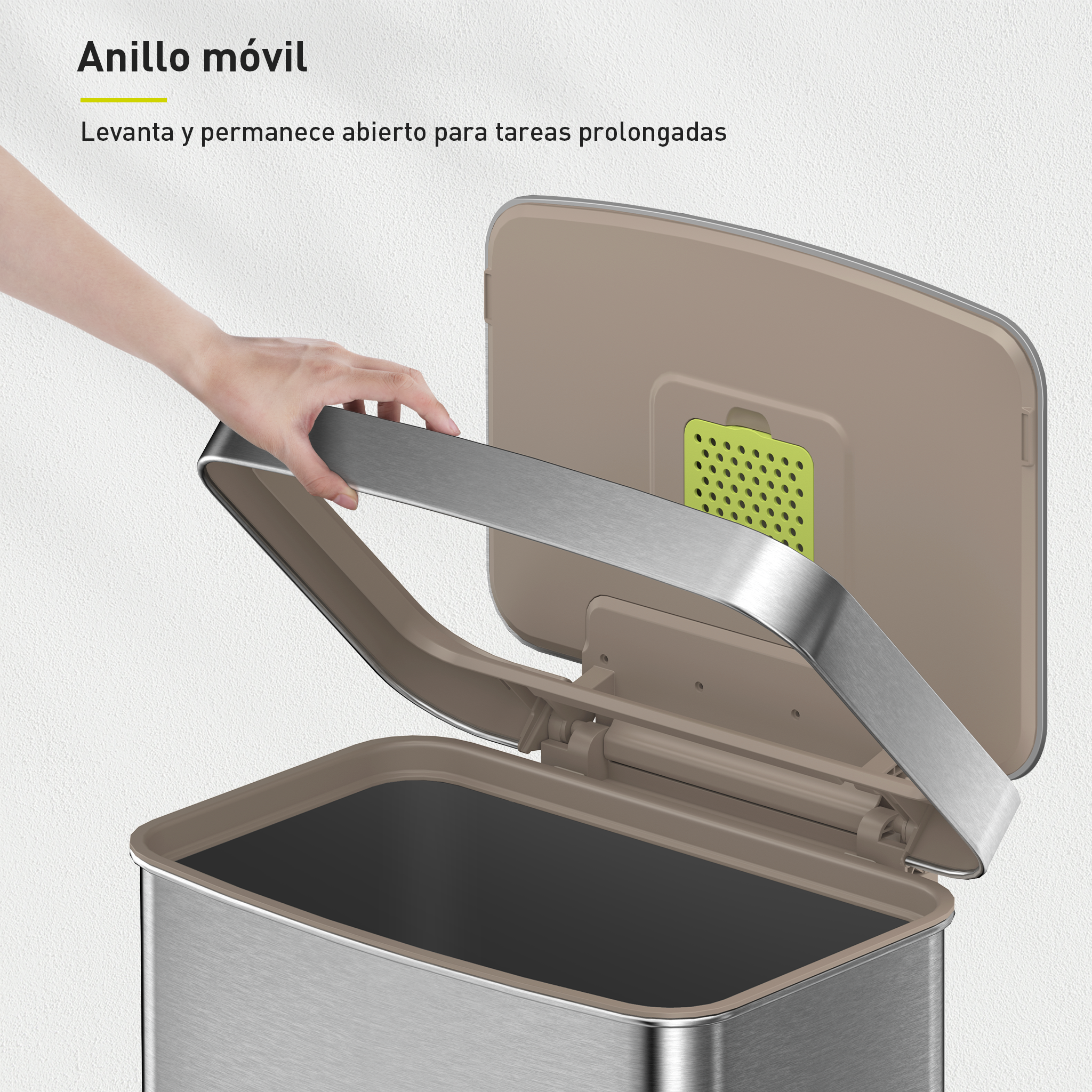 Bote de Basura con pedal Deluxe 50L EKO Hudson