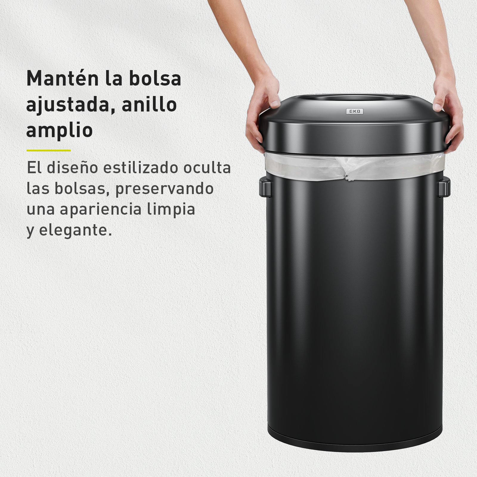 Bote de Basura Commercial 60L EKO Urban Negro