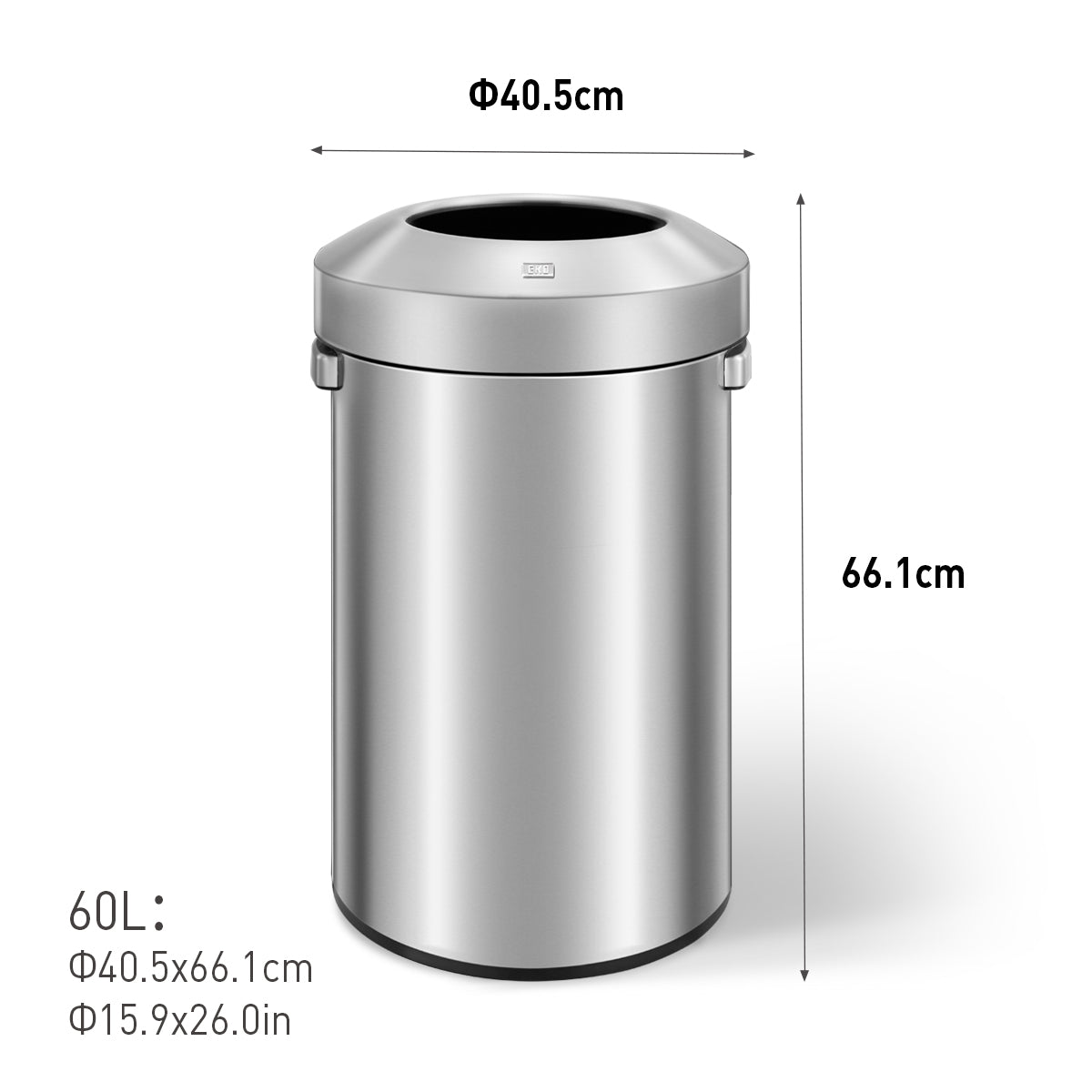 Combo Caja de 60 Bolsas + Bote de Basura Commercial 60L EKO Urban