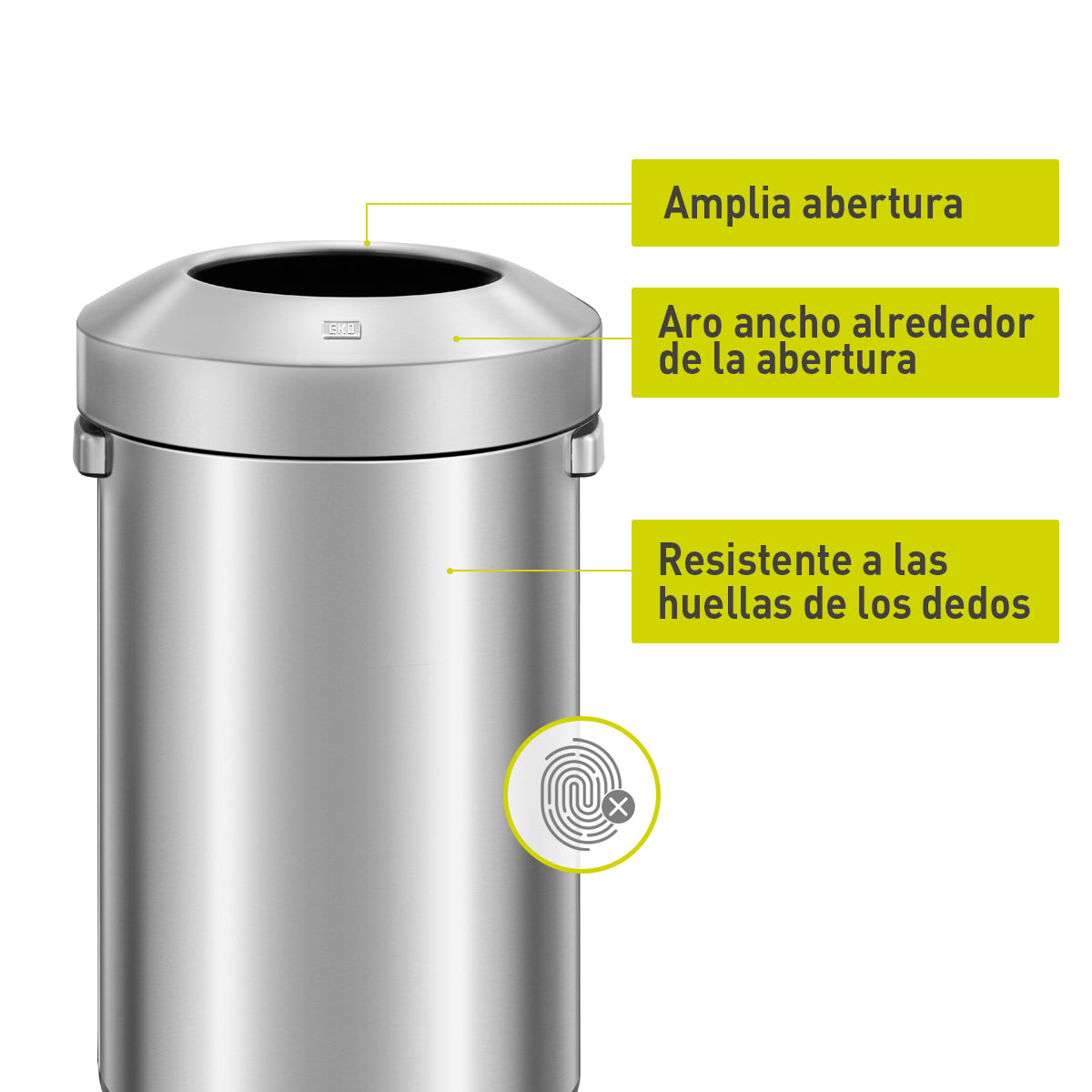 Combo Caja de 60 Bolsas + Bote de Basura Commercial 60L EKO Urban