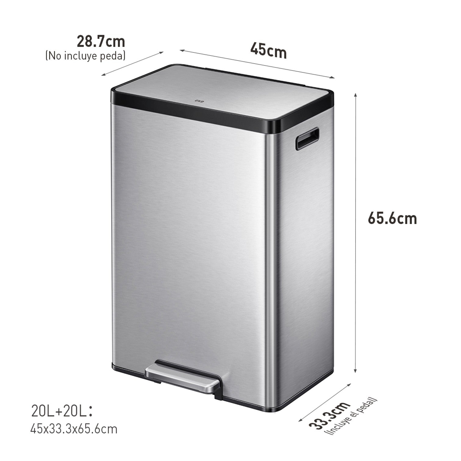 Bote de basura Recycler 20L+20L EKO ECOCASA