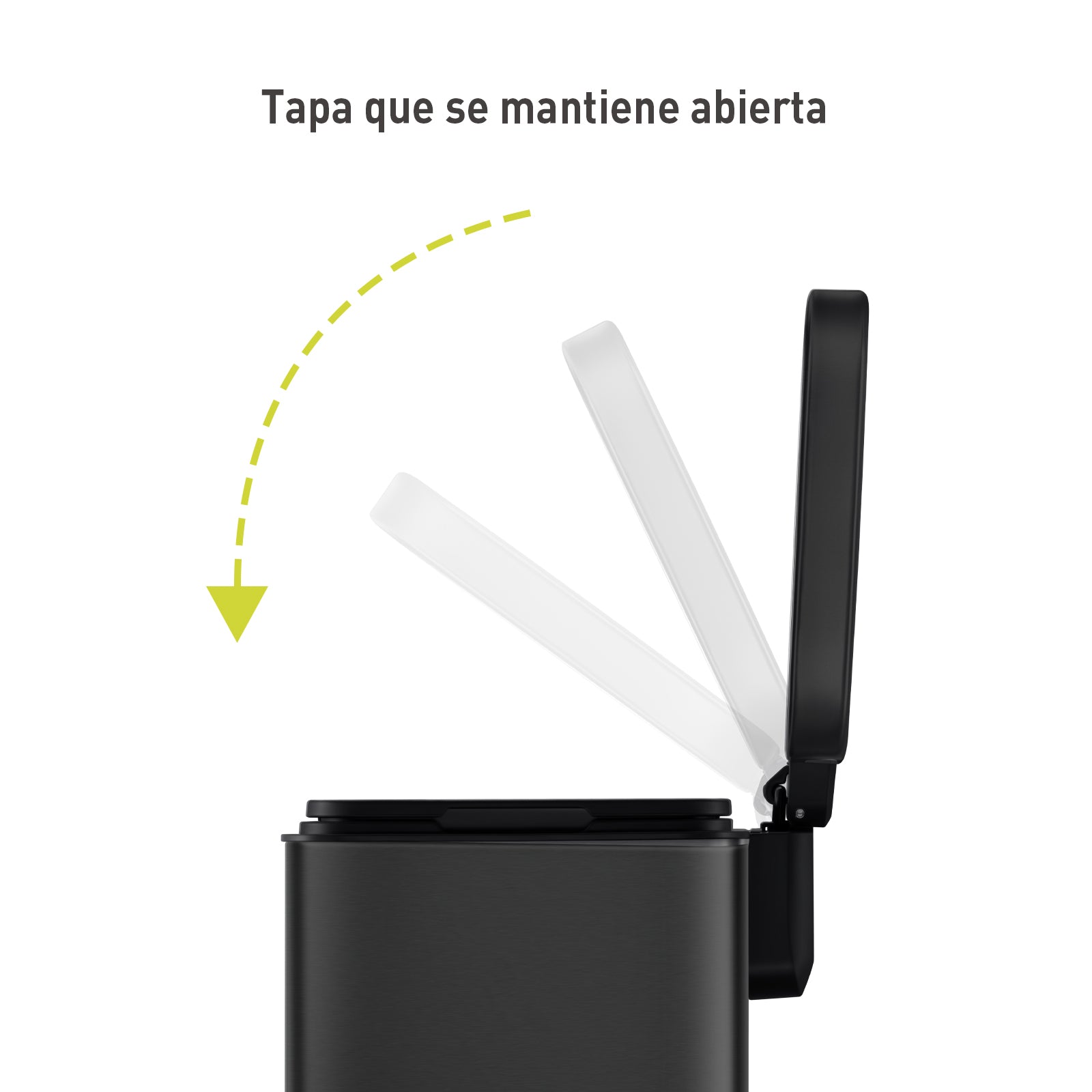 Bote de basura Negro con pedal 6L EKO Madison