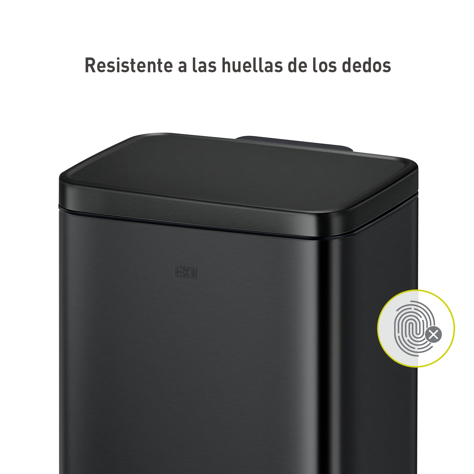 Bote de basura Negro con pedal 6L EKO Madison