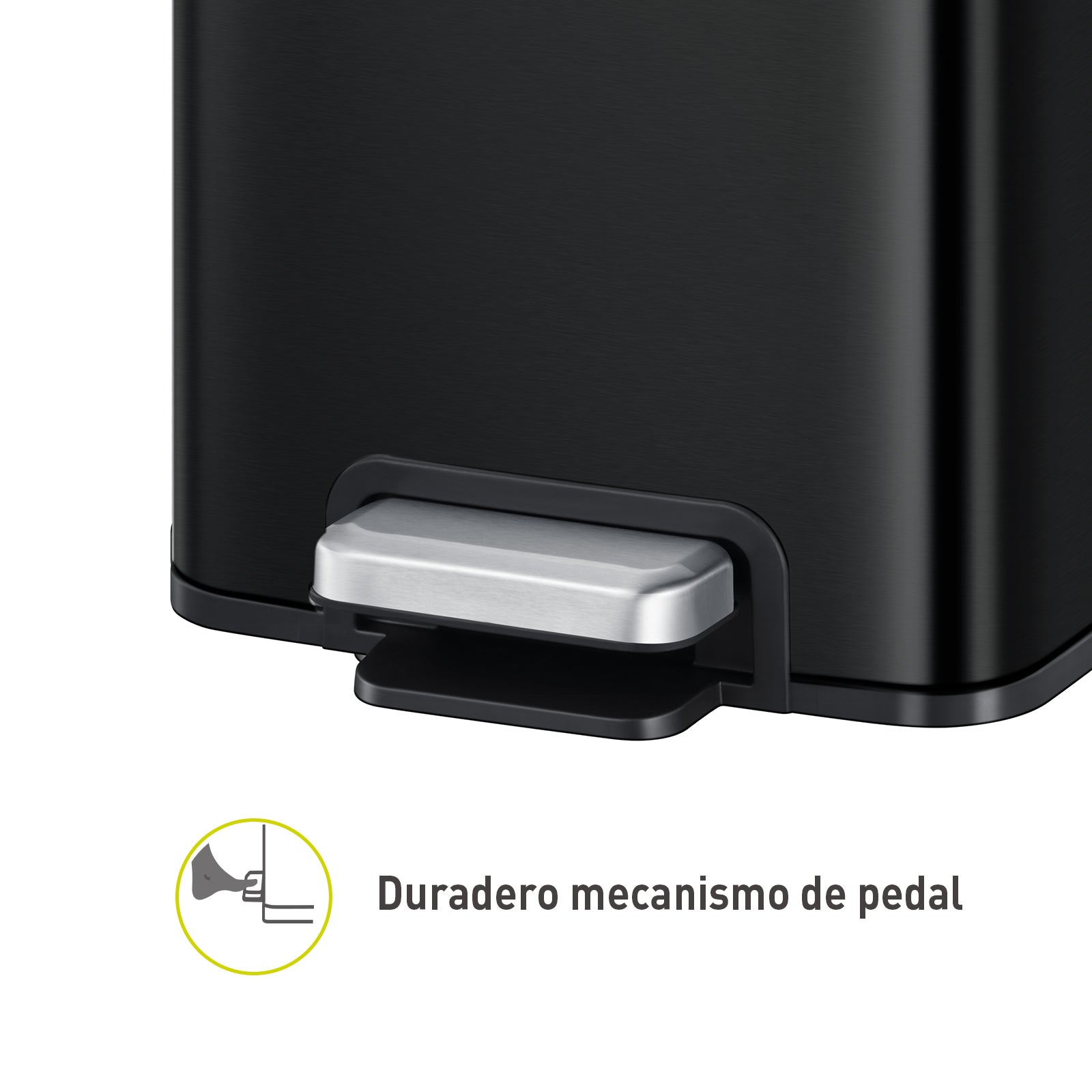 Bote de basura Negro con pedal 6L EKO Madison