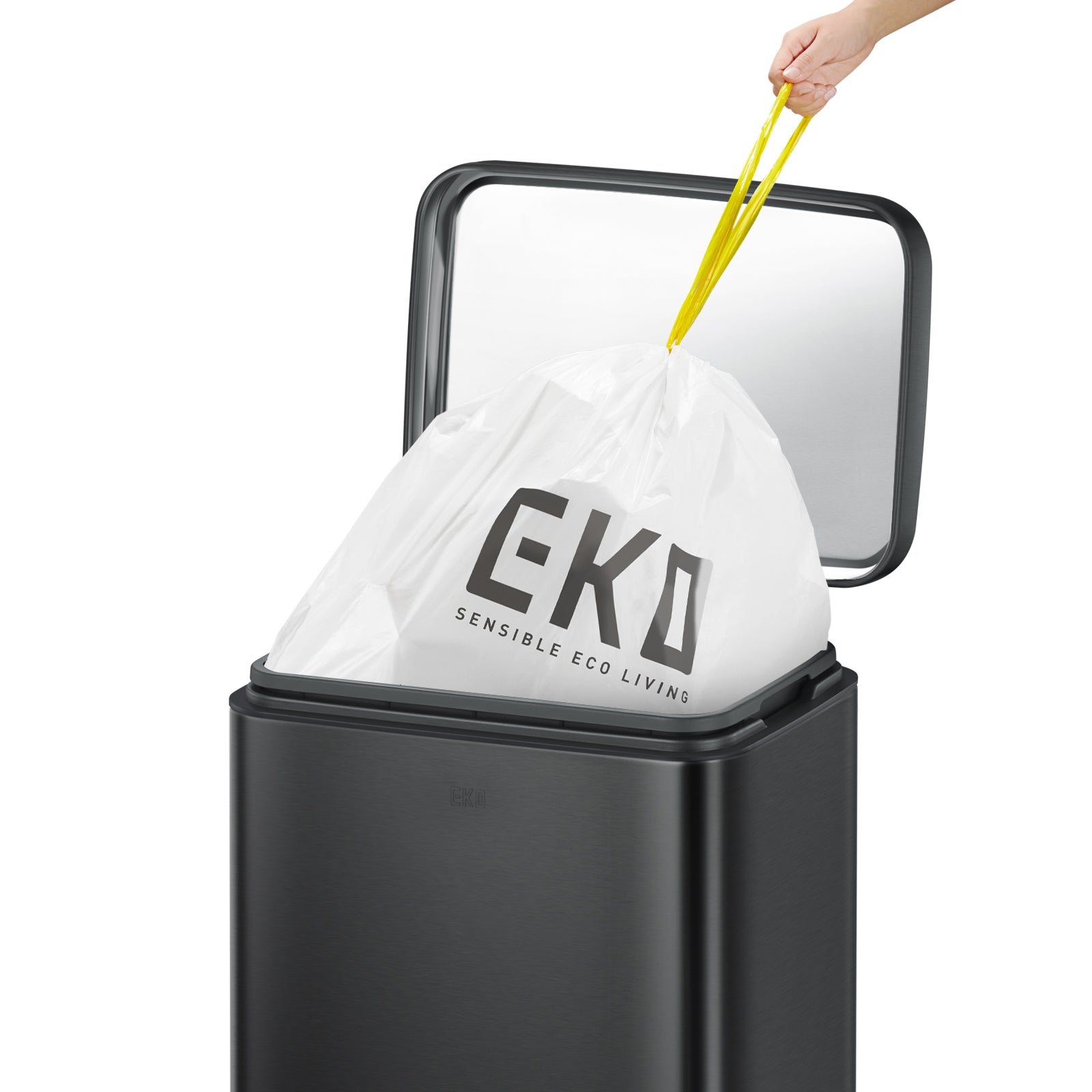 Bote de basura Negro con pedal 6L EKO Madison