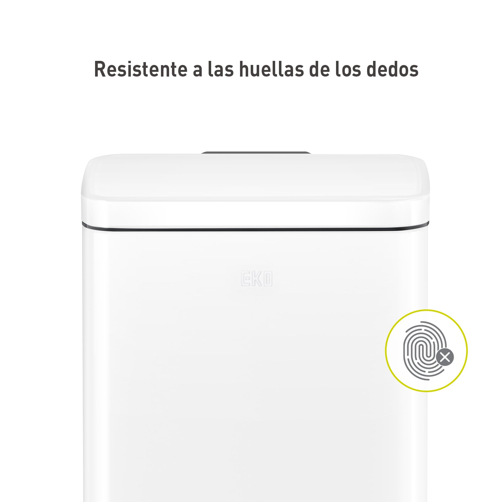 Bote de basura blanco con tapa 30L EKO Madison