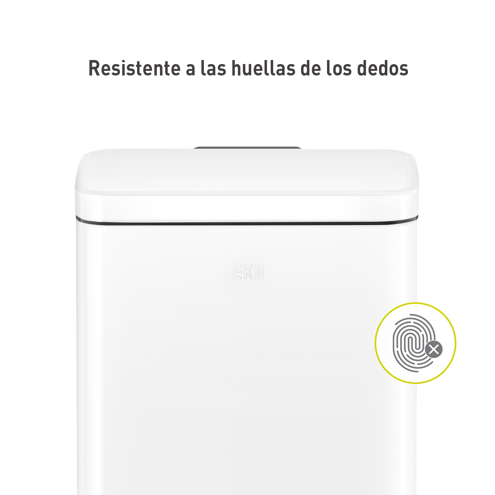 Bote de basura blanco con tapa 6L EKO Madison