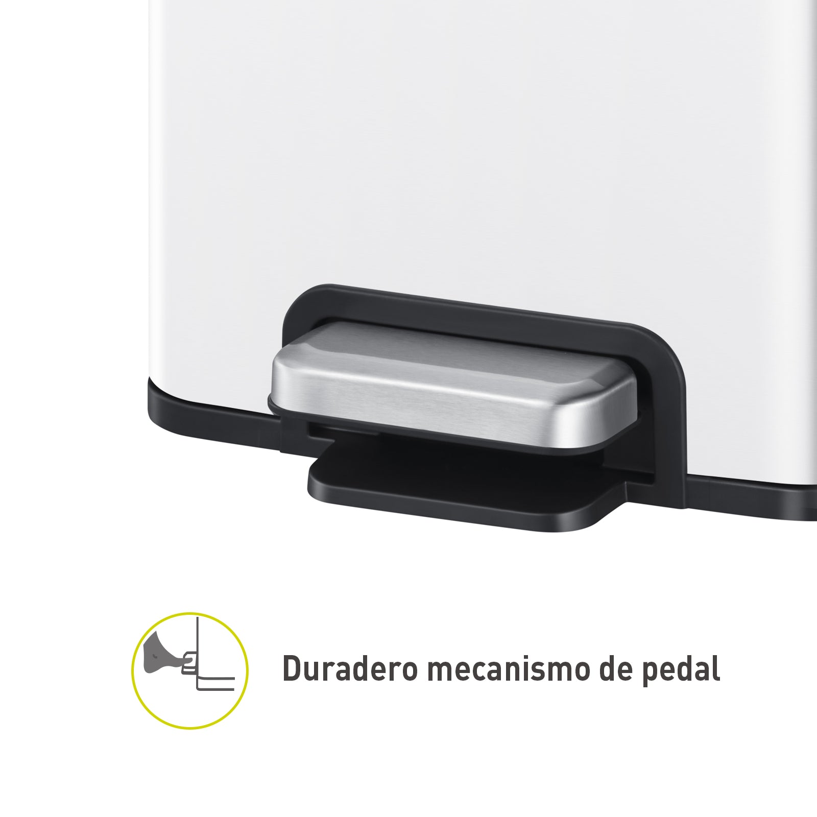 Bote de basura blanco con tapa 6L EKO Madison