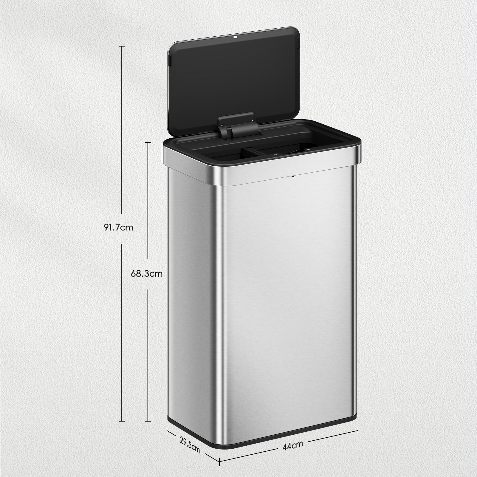 Bote de basura Sensor 30L+30L EKO Mirage Nova