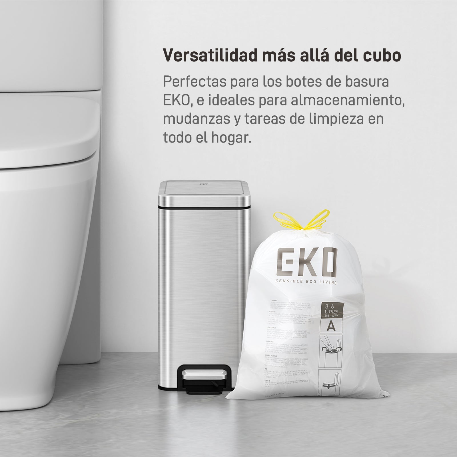 Bolsas Bote De Basura 3-6 Litros Tamaño A 80 Bolsas EKO