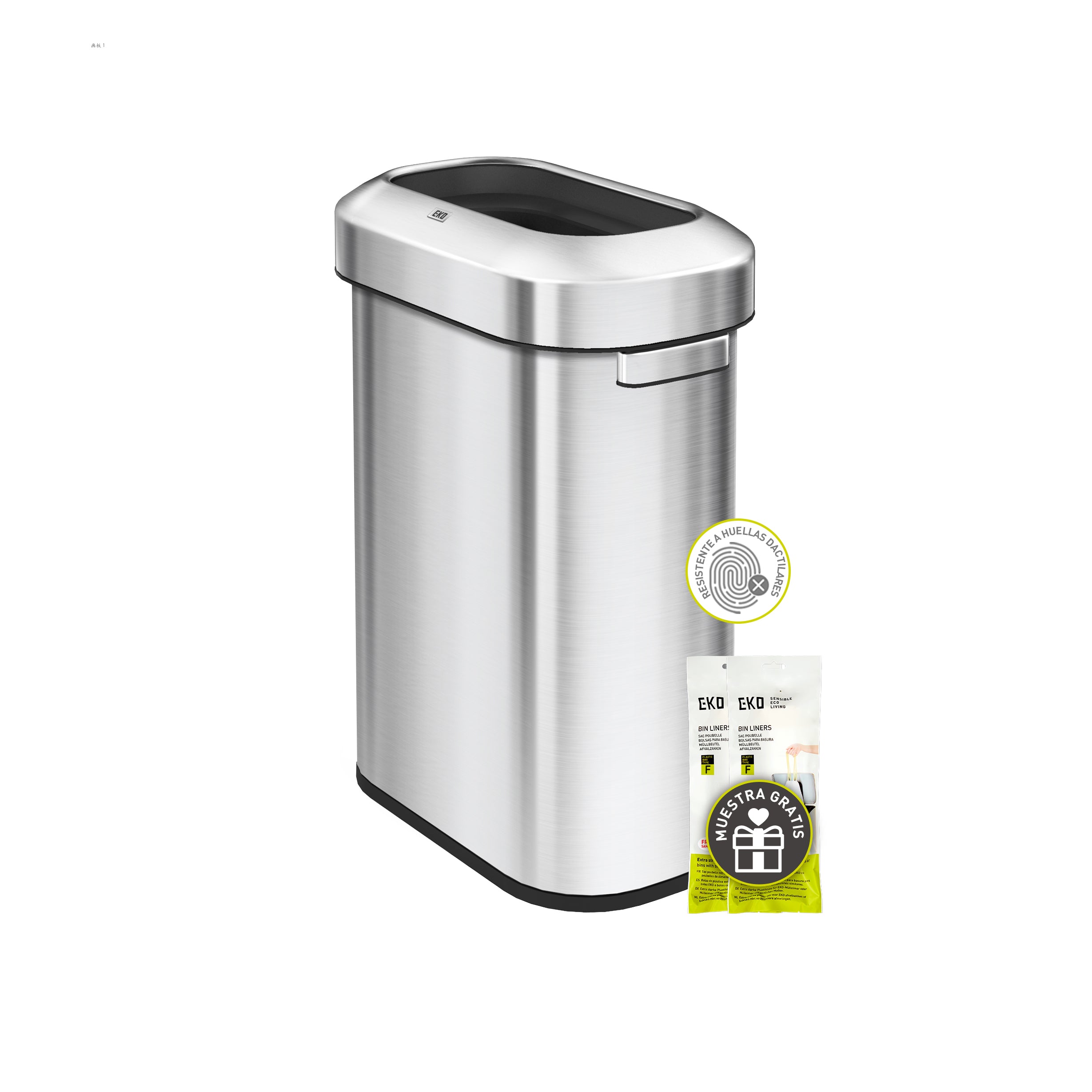 Bote de basura comercial 60L EKO Urban Slim
