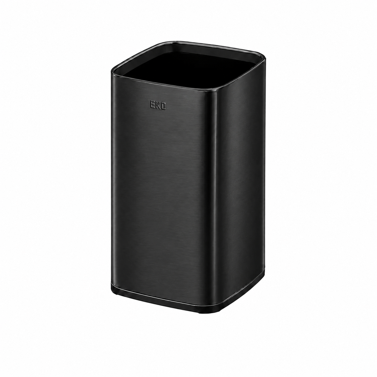 Bote de Basura para Oficina Laguna 10L Negro Tapa Abierta.