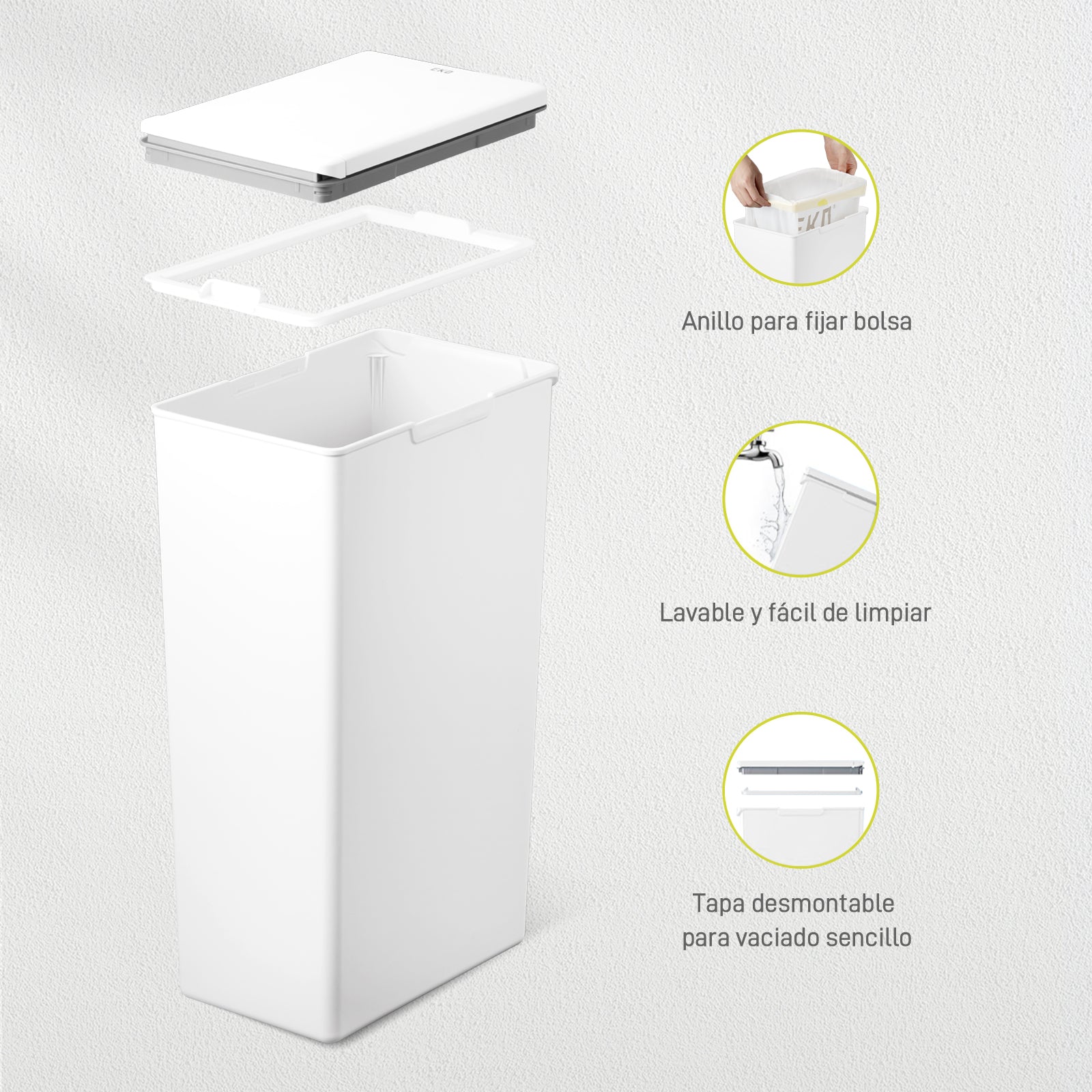 Bote de basura 30L EKO Morandi