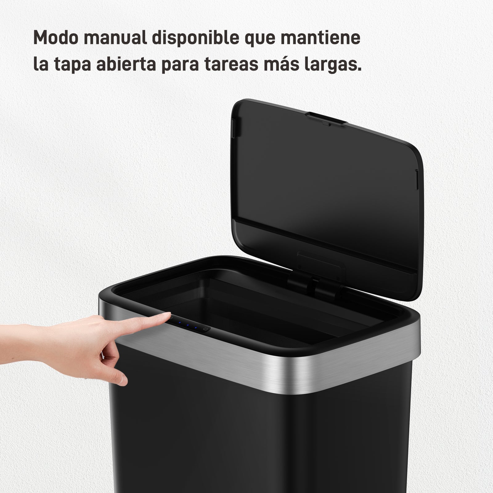 Bote de basura Sensor Aro Metal 50L EKO Hana