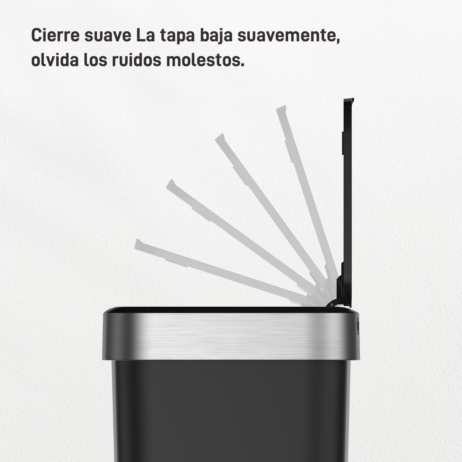 Combo Caja de 60 Bolsas + Bote de basura Sensor Aro Metal 50L EKO Hana