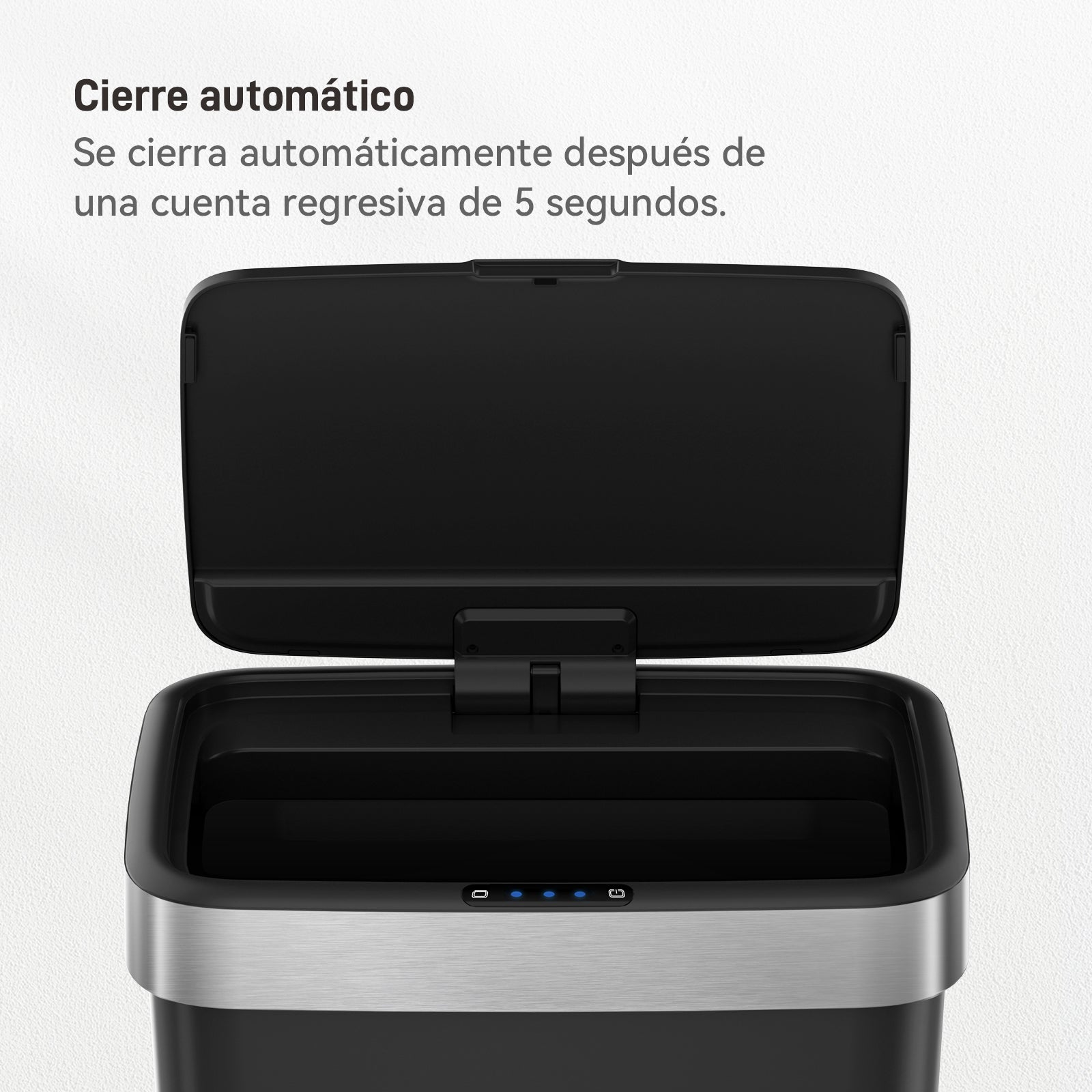 Combo Caja de 60 Bolsas + Bote de basura Sensor Aro Metal 50L EKO Hana