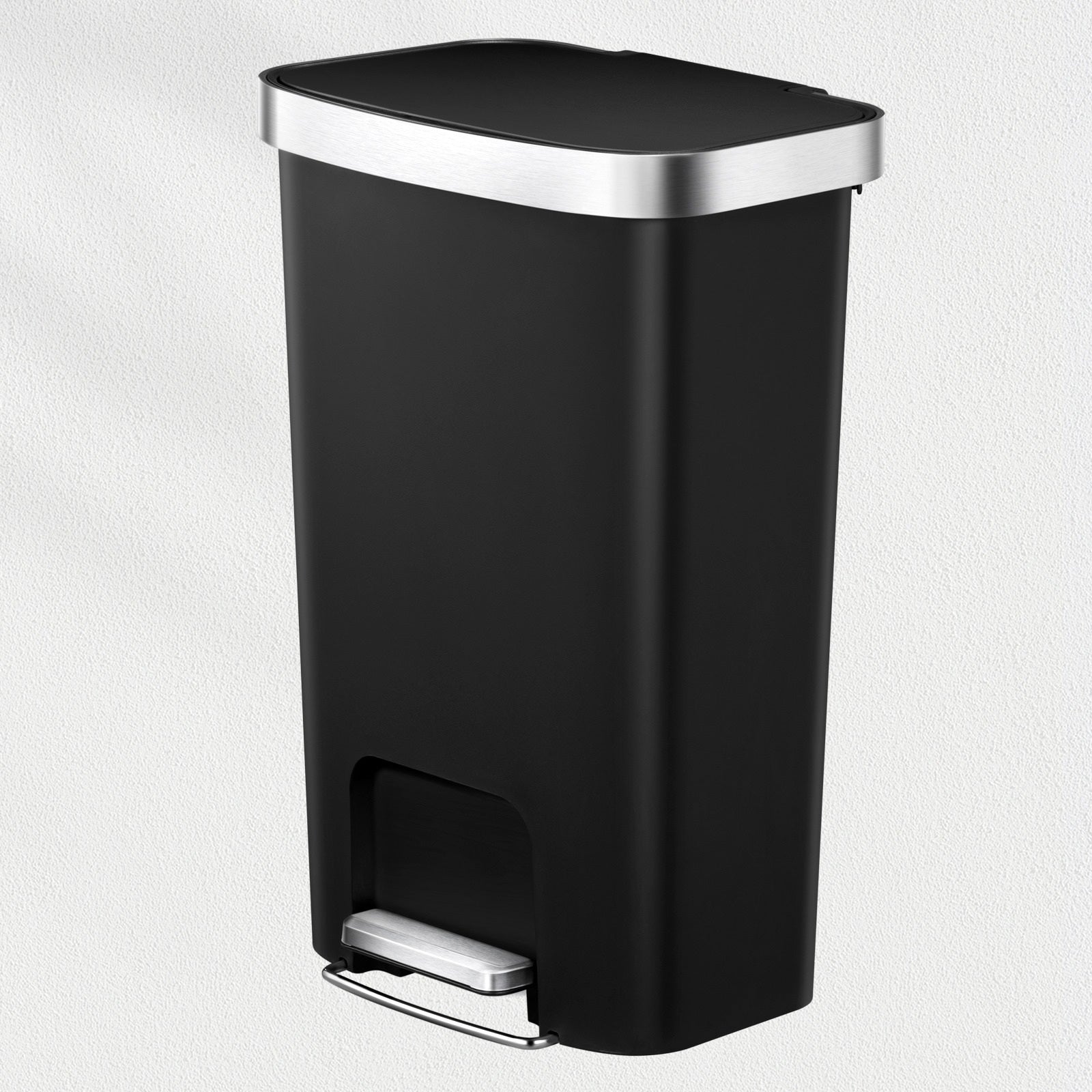EKO - Hana - Bote de Basura para Reciclaje con Pedal 25 L + 25 L Negro