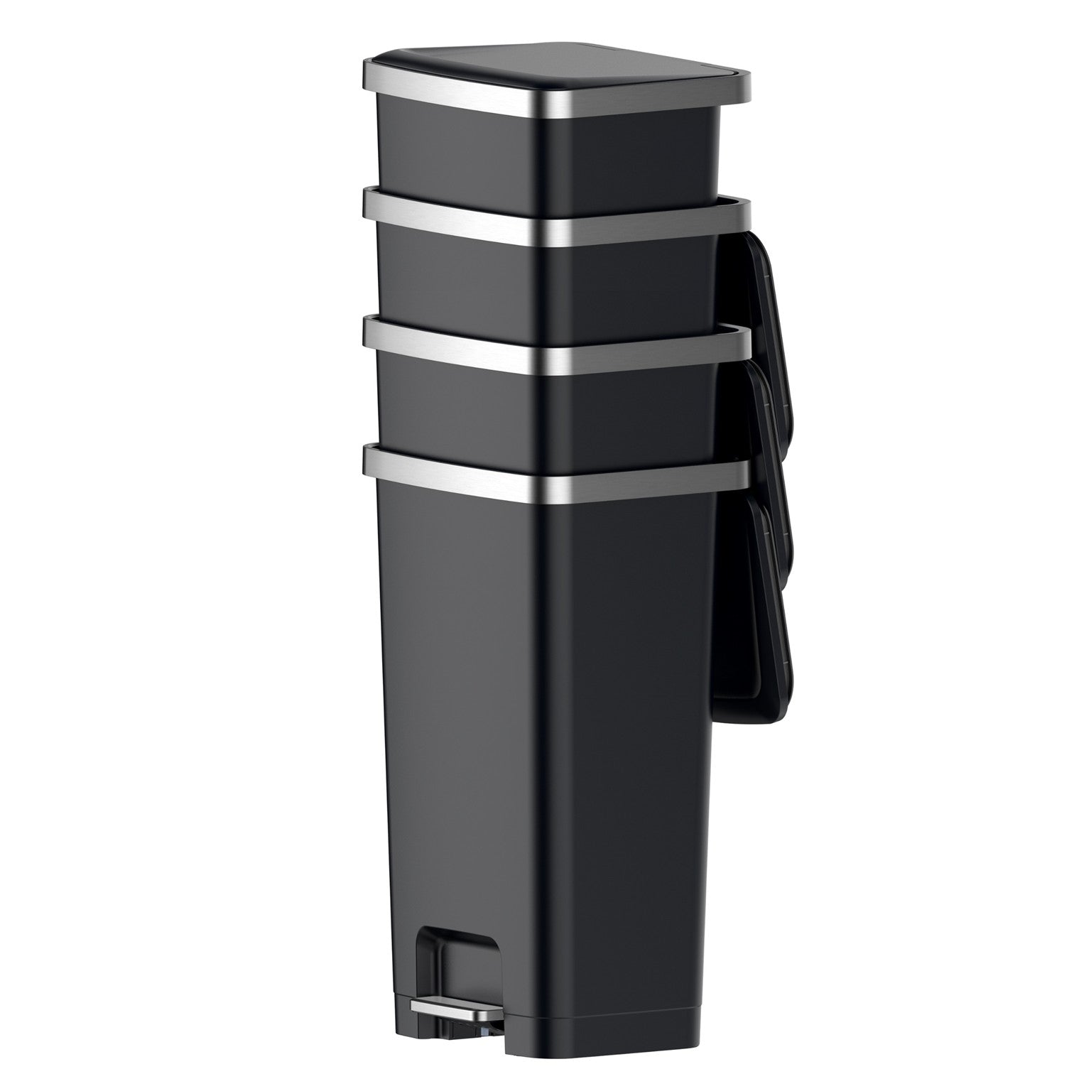 Bote de basura Pedal 45L EKO Hana 4 Piezas