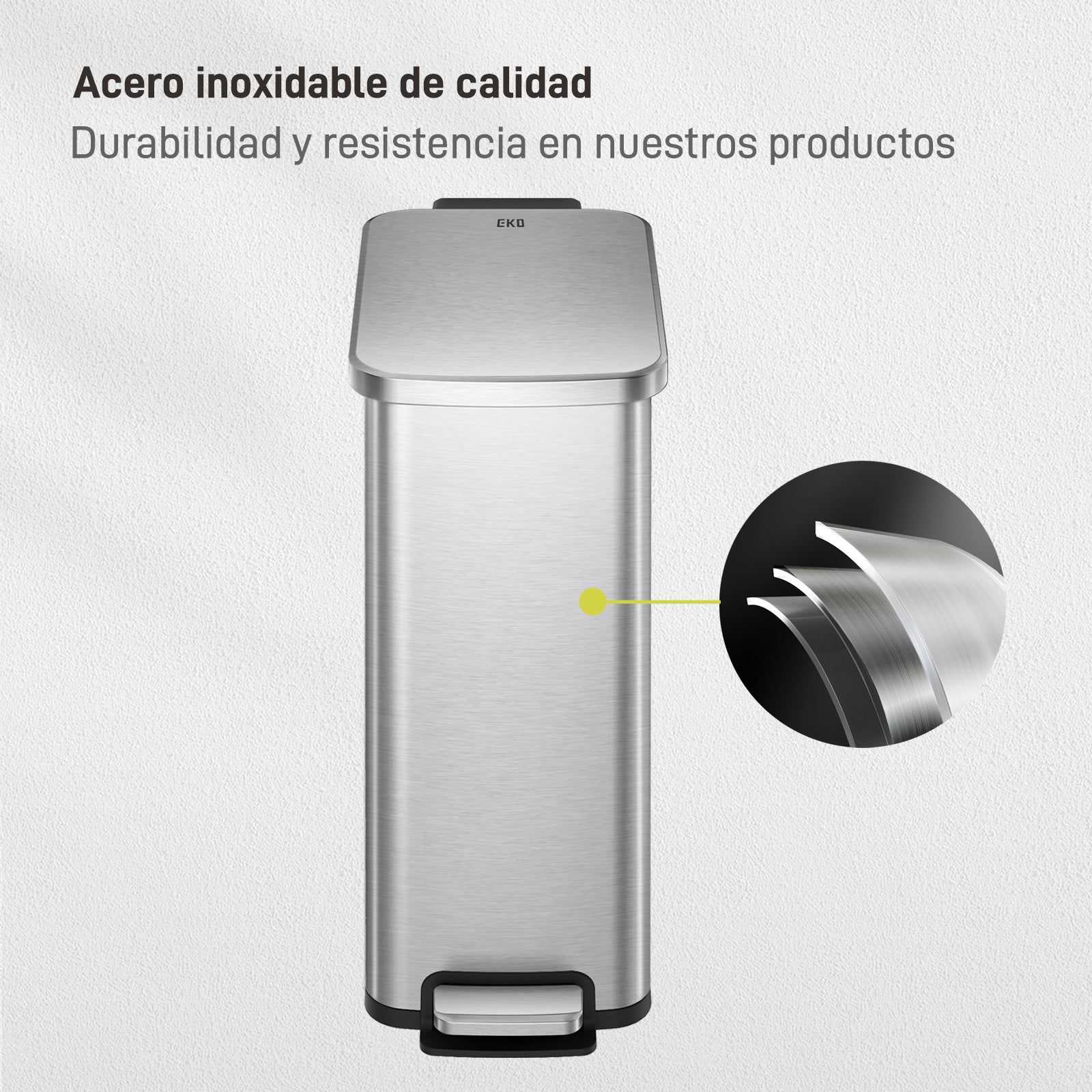 Bote de basura con pedal 30L EKO Titus