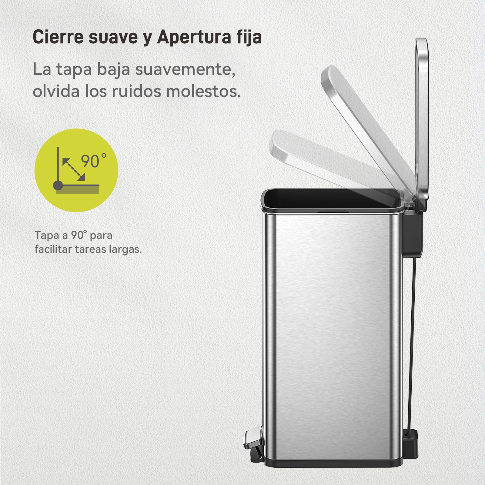 Bote de basura con pedal 30L EKO Titus