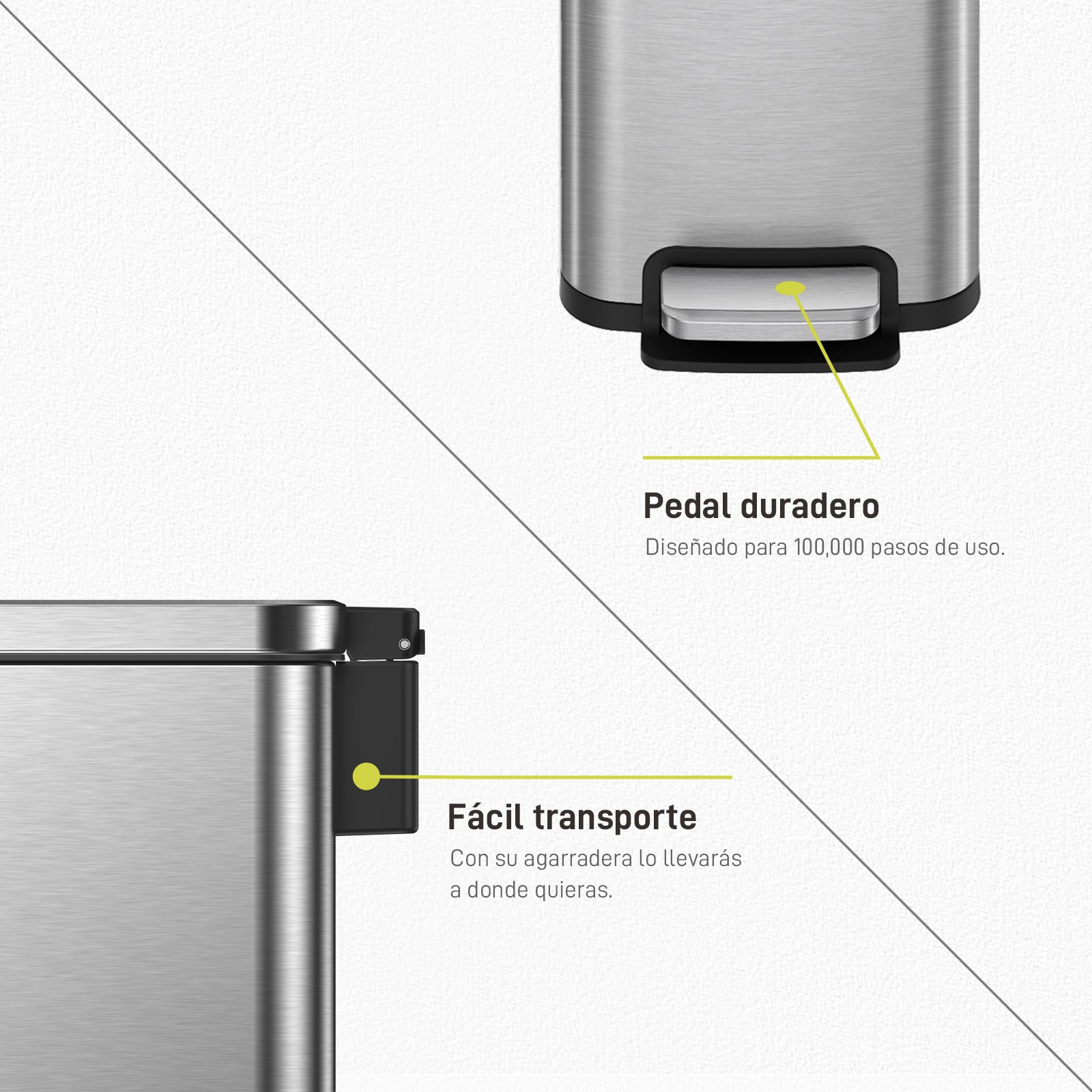 Bote de basura con pedal 30L EKO Titus