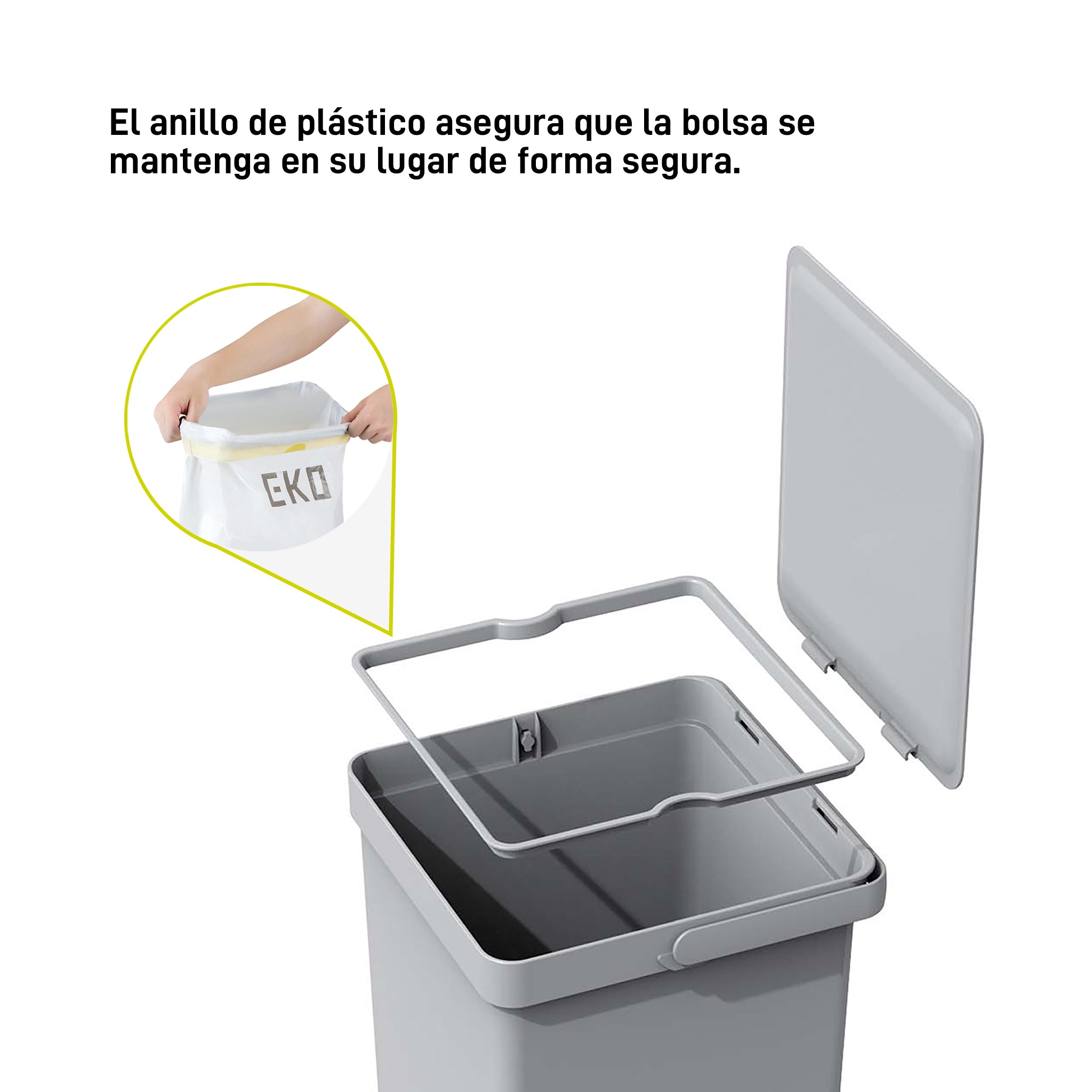 Bote de basura Extraible 20L+15L EKO Bajo Fregadero