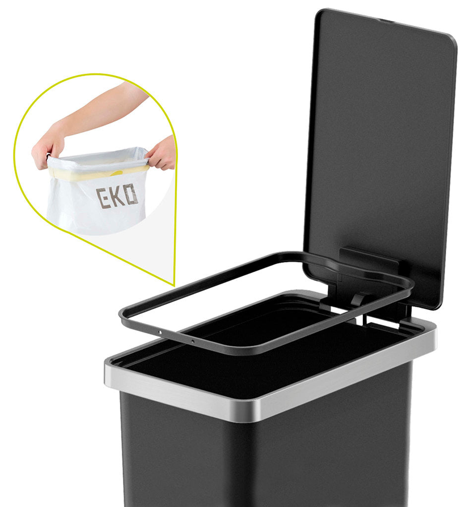 EKO - Hana - Cubo Pedal 10 L Negro