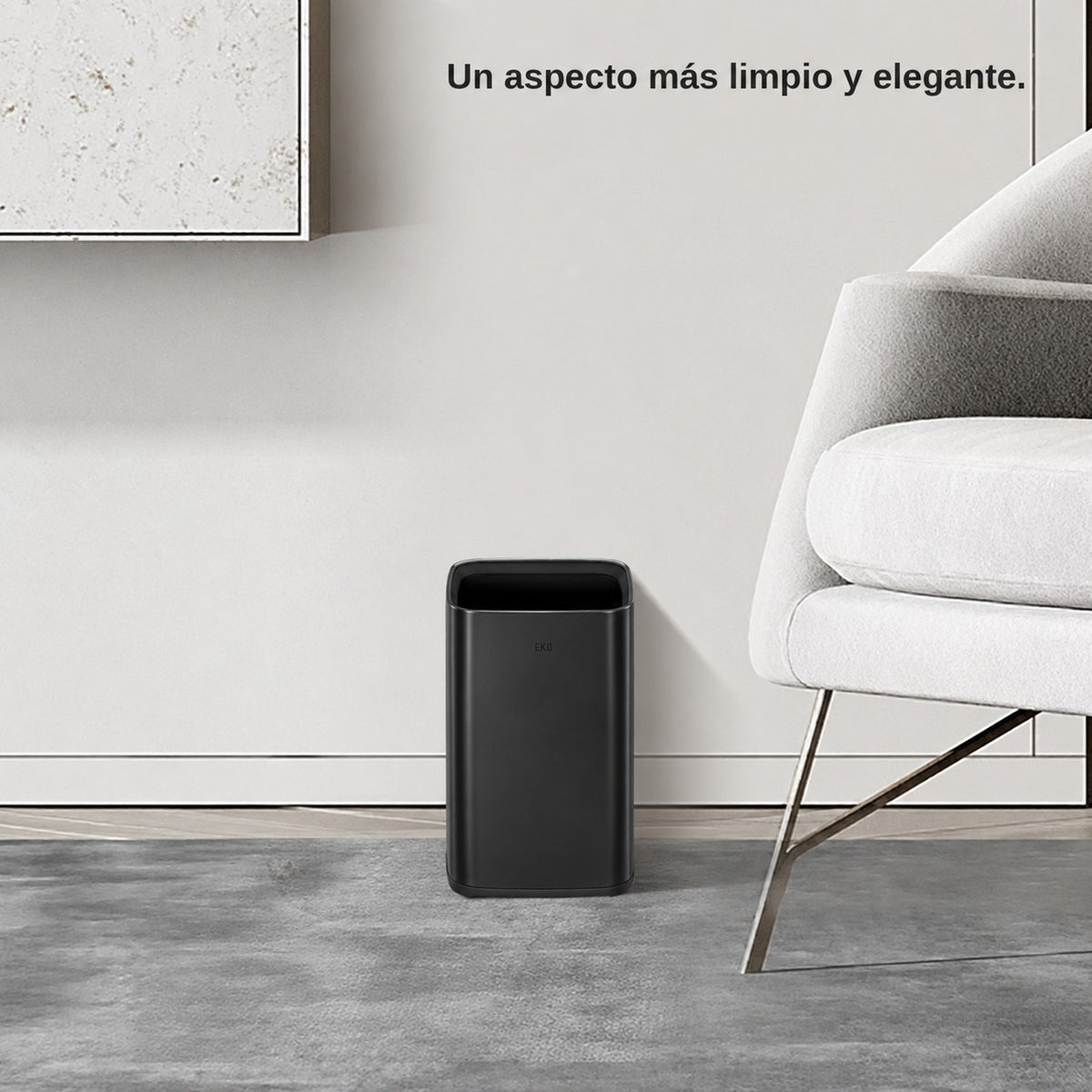 Bote de basura para baño 10L con tapa de basura de acero inoxidable