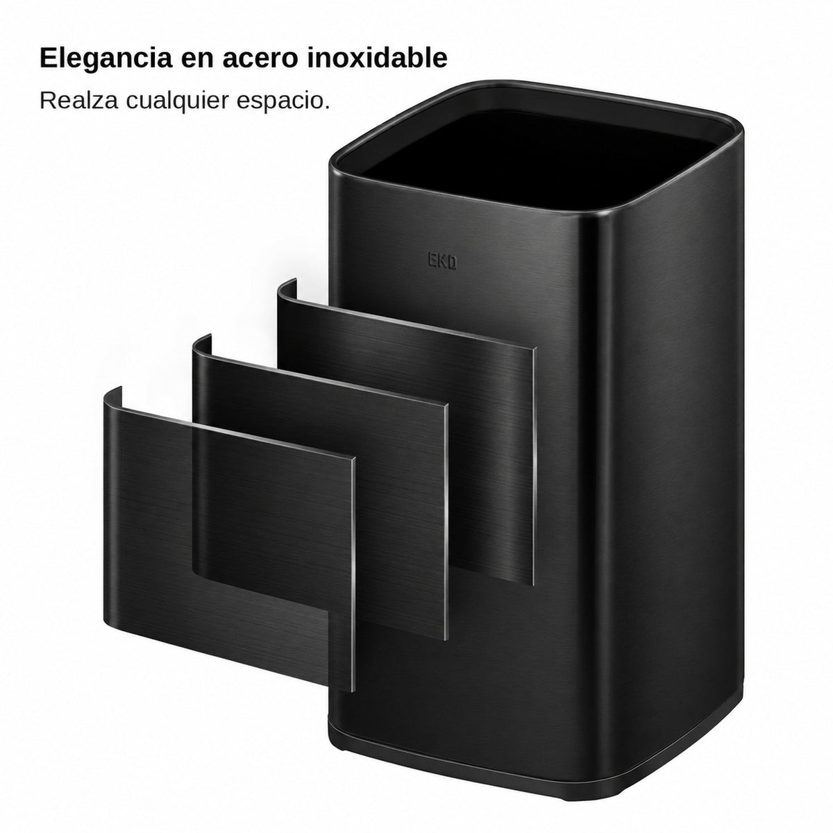 Bote de basura para baño 10L con tapa de basura de acero inoxidable